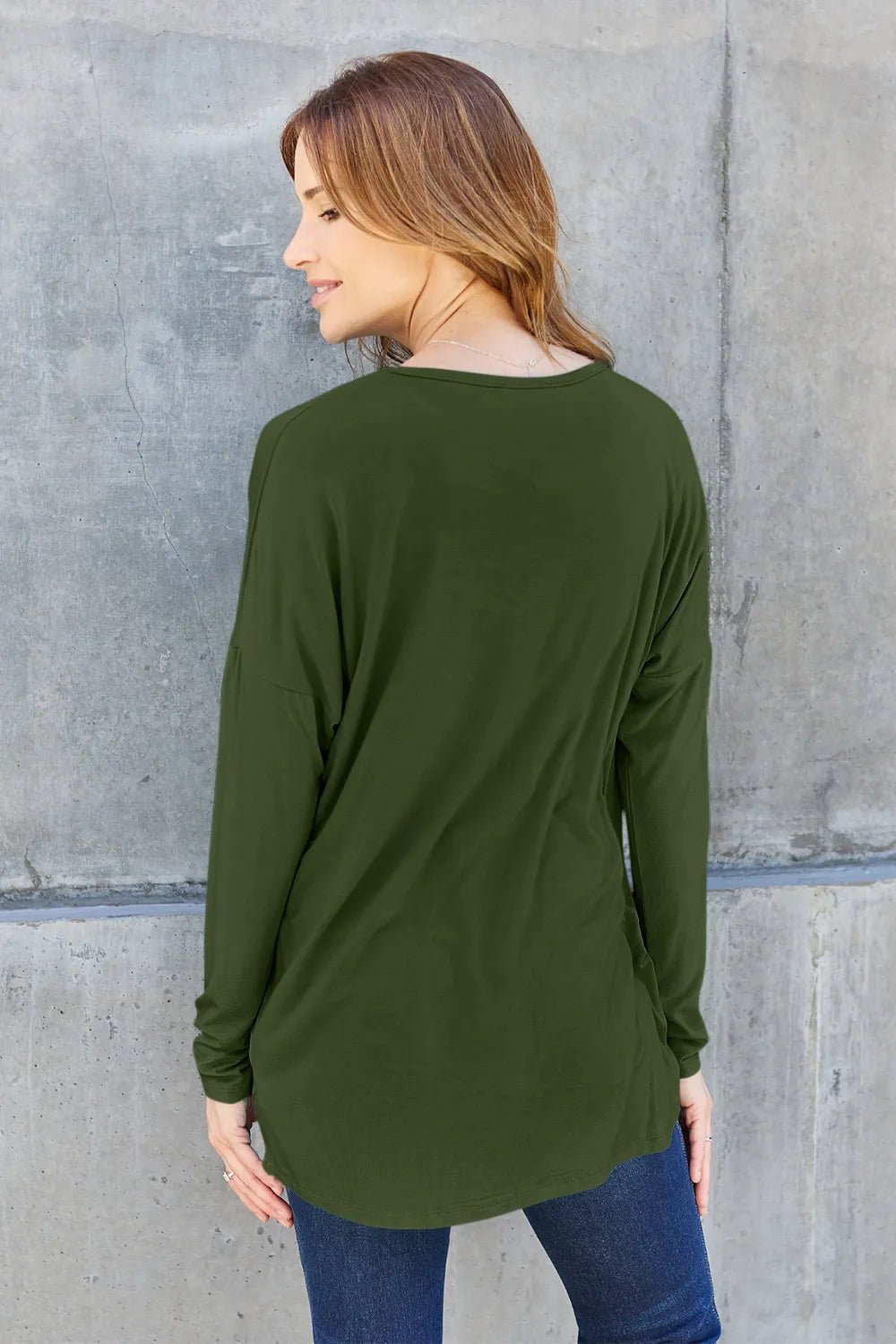 Basic Bae Full Size Round Neck Dropped Shoulder T-Shirt - PBNJ FASHIONS