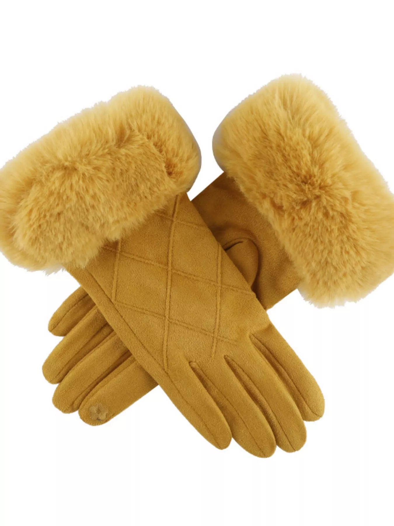 Fur Cuff Suede Gloves - PBNJ FASHIONS