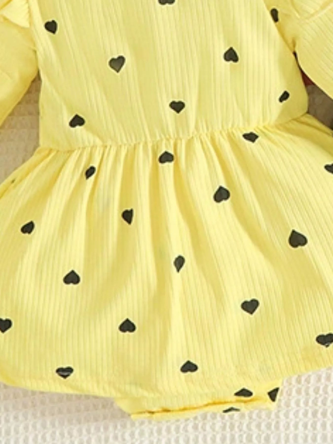 Children's Heart Print Dress & Headband Set - PBNJ FASHIONS