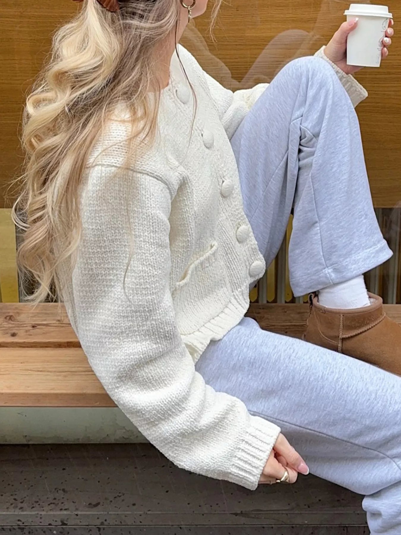Textured Knit Button - Down Cardigan - PBNJ FASHIONS