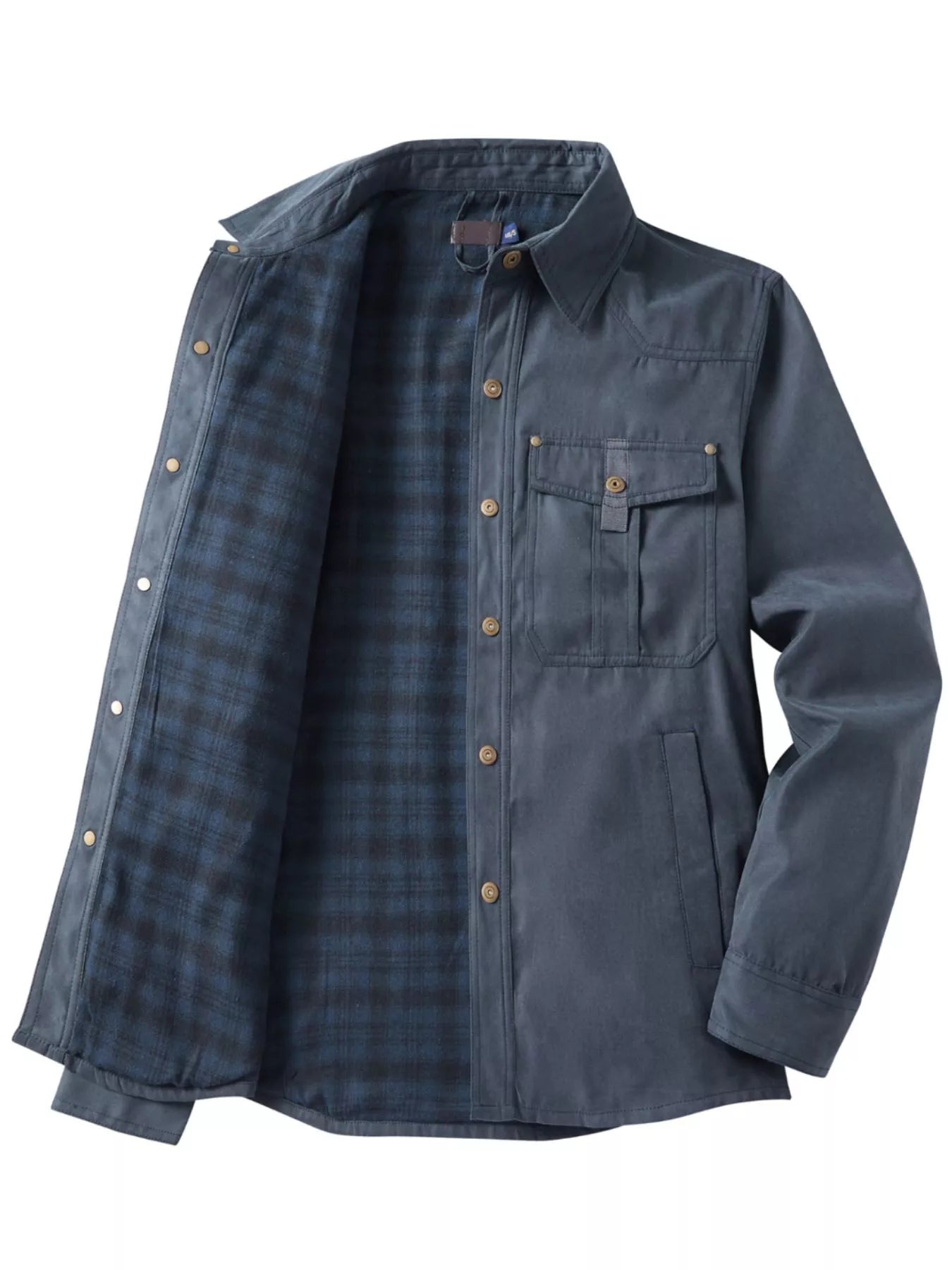 Men's Snap Down Long Sleeve Jacket - PBNJ FASHIONS