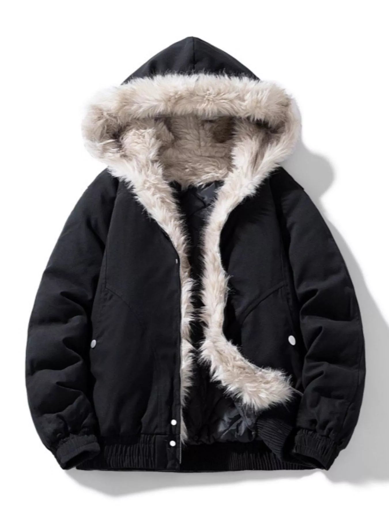 Men's Plus Size Zip Up Hooded Winter Coat - PBNJ FASHIONS