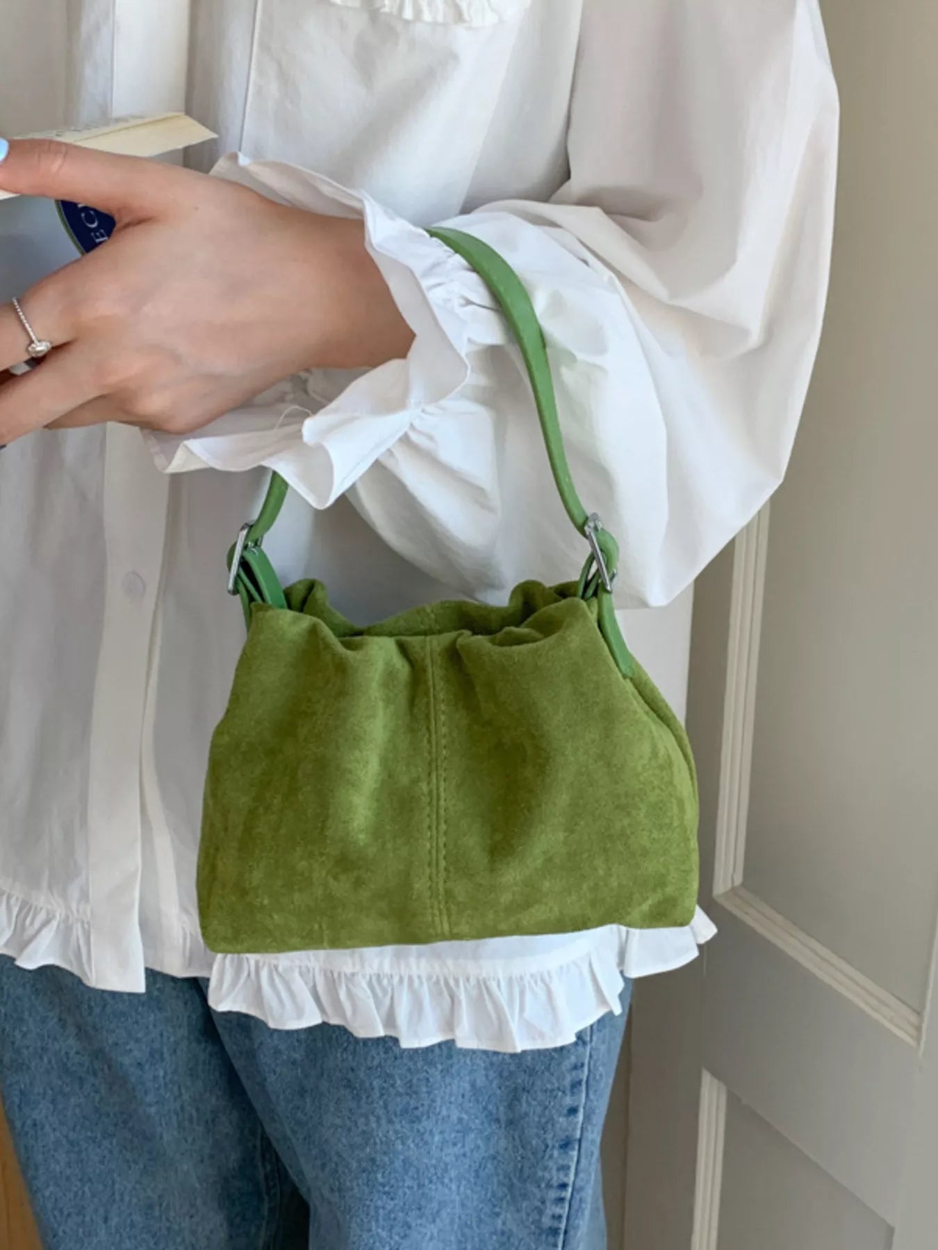 Suede Adjustable Strap Crossbody Bag - PBNJ FASHIONS