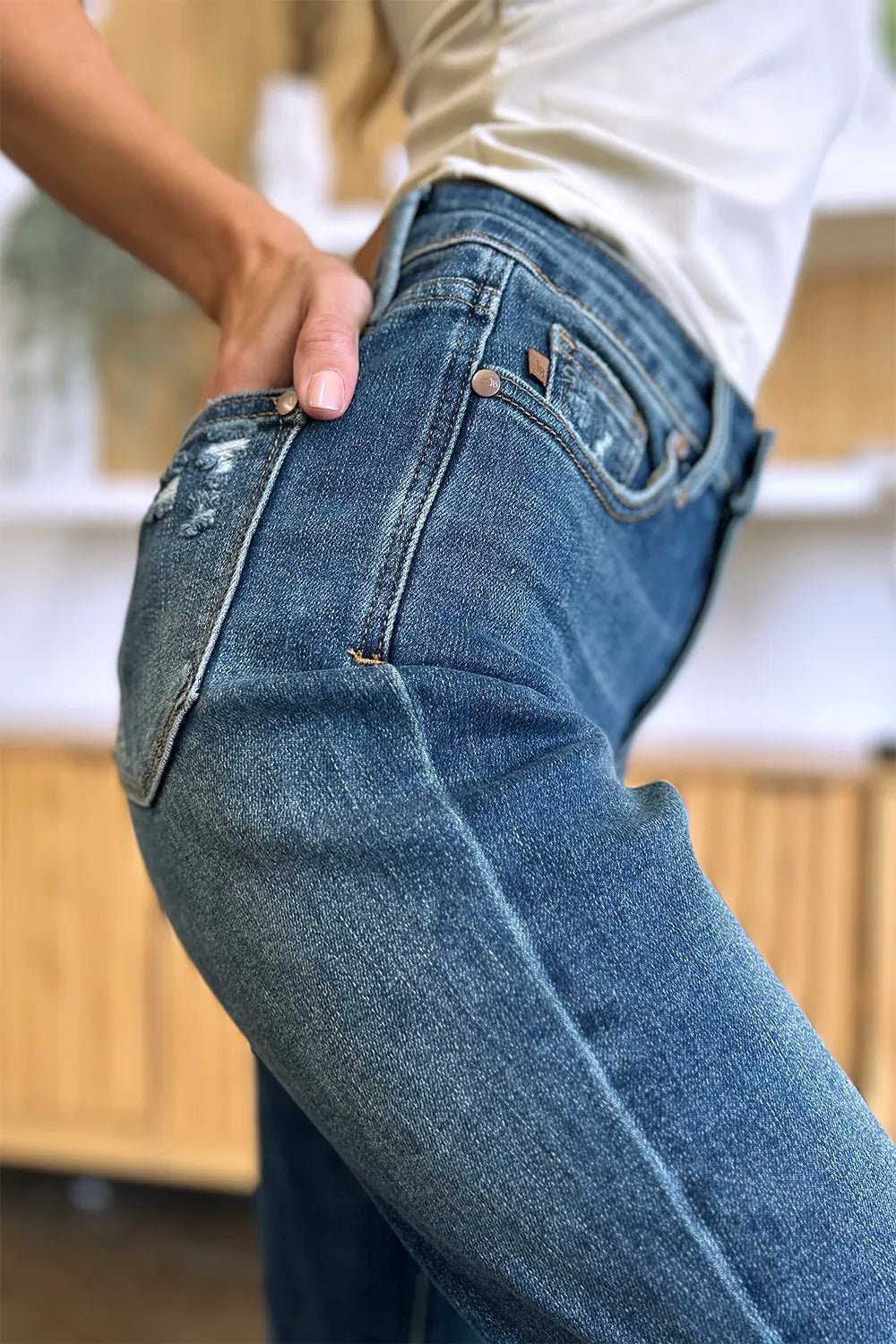 Judy Blue Full Size Tummy Control High Waist Slim Jeans - PBNJ FASHIONS