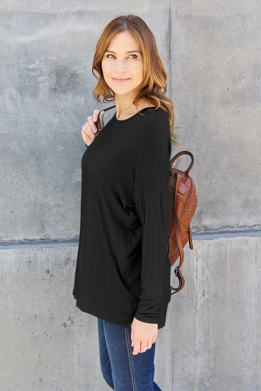 Basic Bae Full Size Round Neck Dropped Shoulder T-Shirt - PBNJ FASHIONS