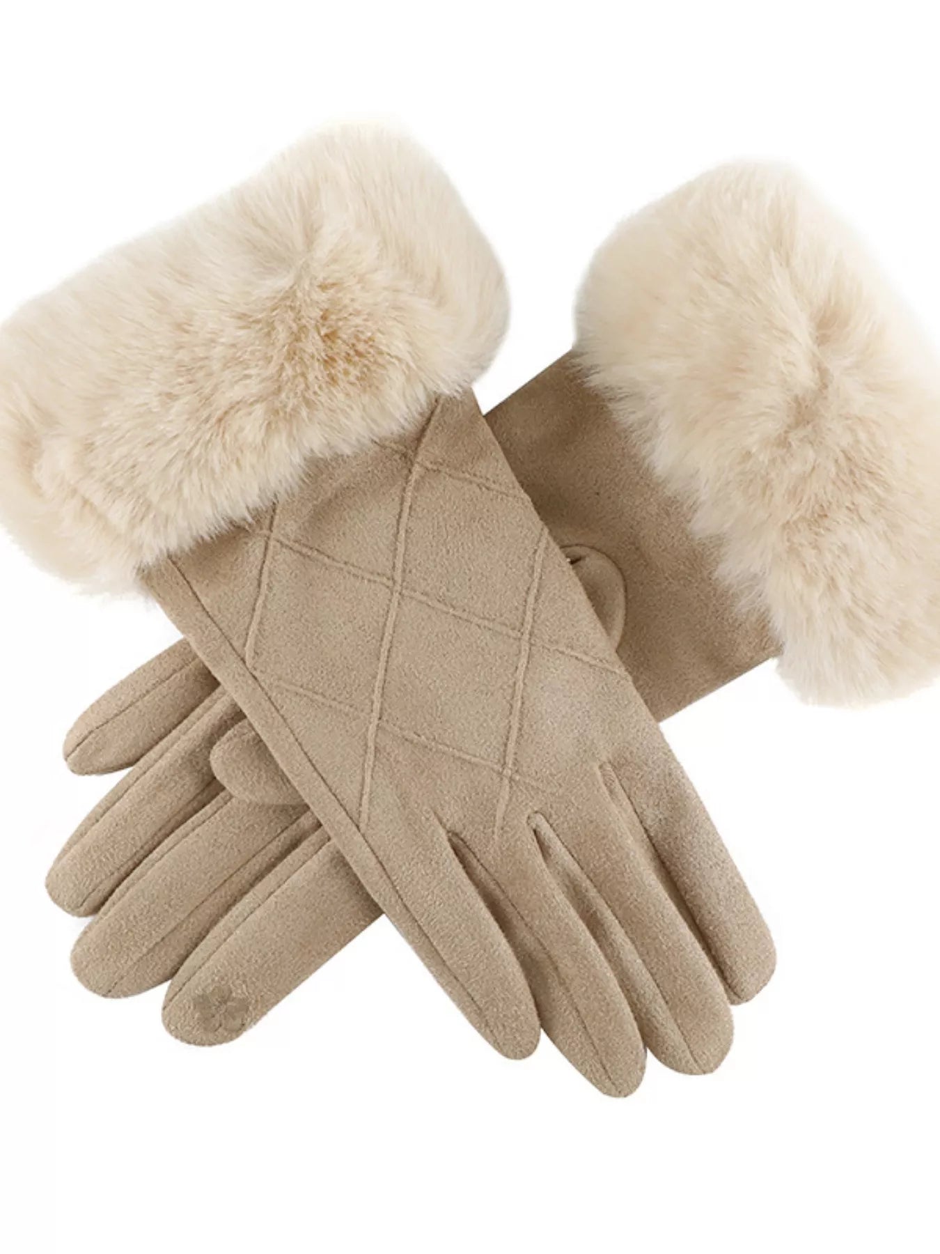 Fur Cuff Suede Gloves - PBNJ FASHIONS