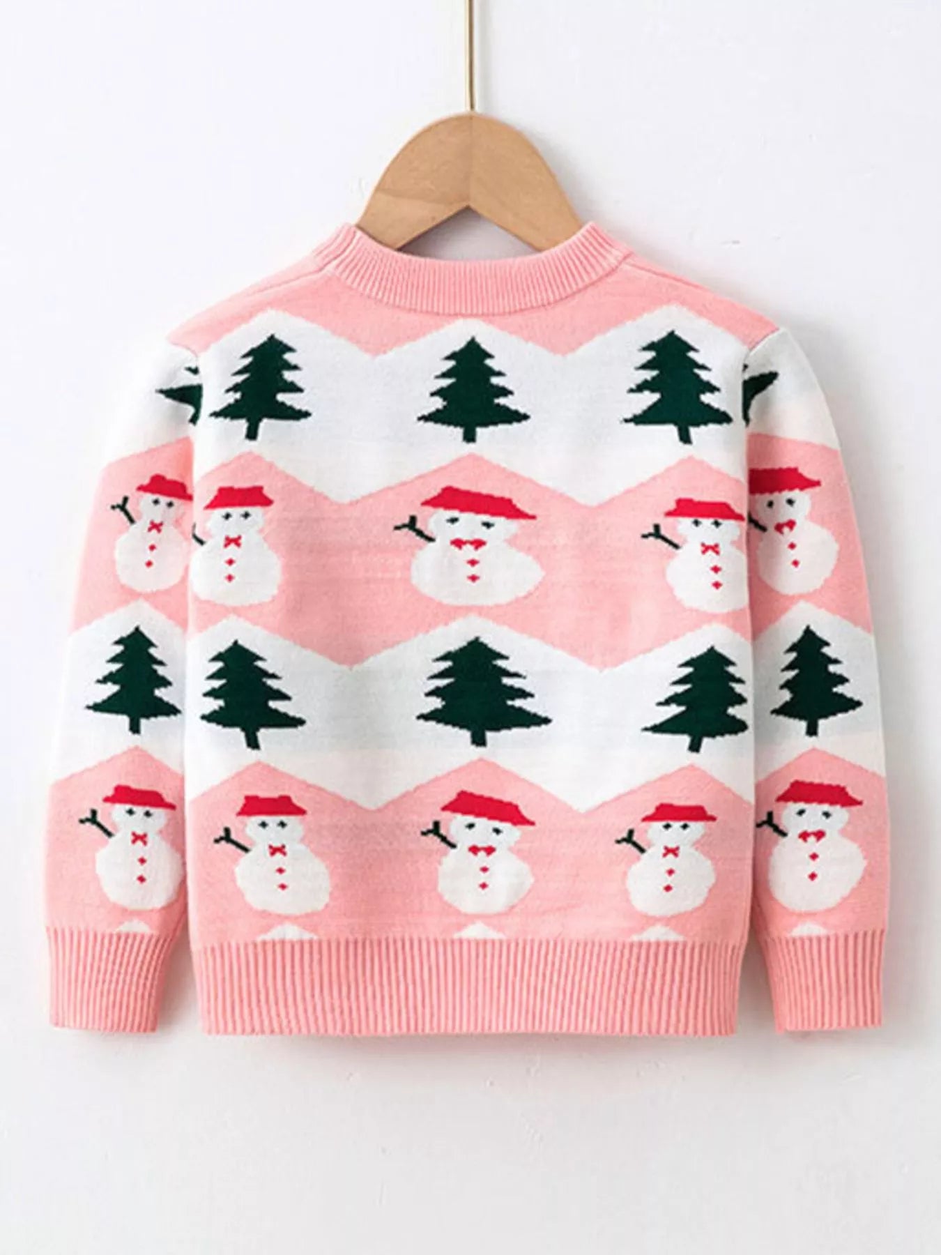 Children's Snowman & Tree Pattern Sweater - PBNJ FASHIONS