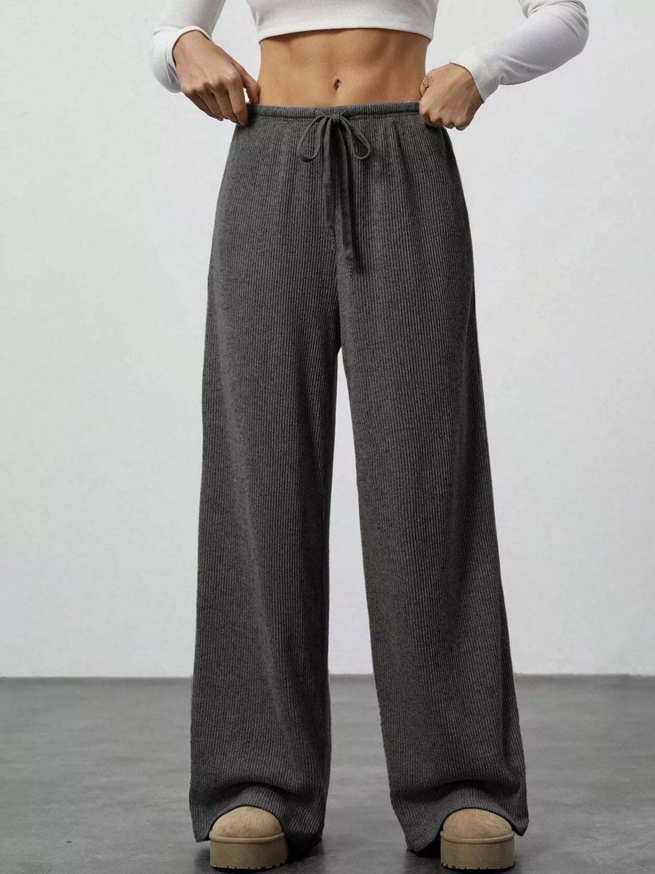 Relaxed Fit Drawstring Pants - PBNJ FASHIONS
