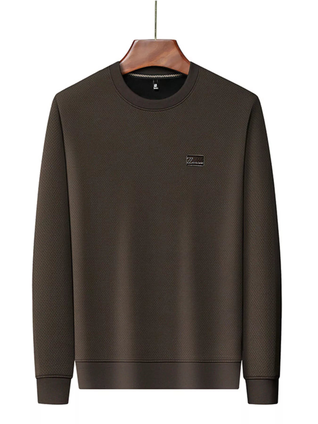 Men's Plus Size Textured Long Sleeve Casual T-Shirt - PBNJ FASHIONS