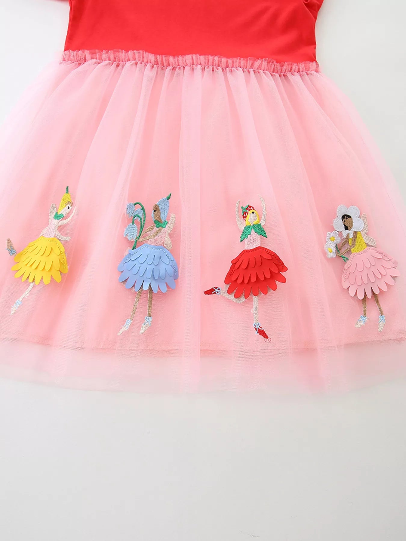 Children's Ballerina Applique Tulle Dress - PBNJ FASHIONS