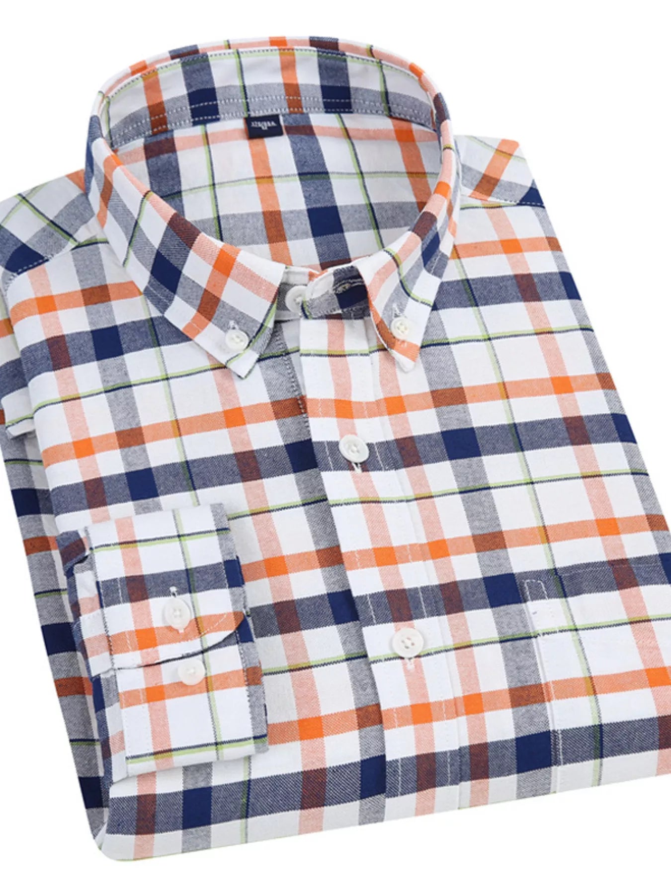 Men's Full Size Plaid Long Sleeve Shirt Plus Size - PBNJ FASHIONS