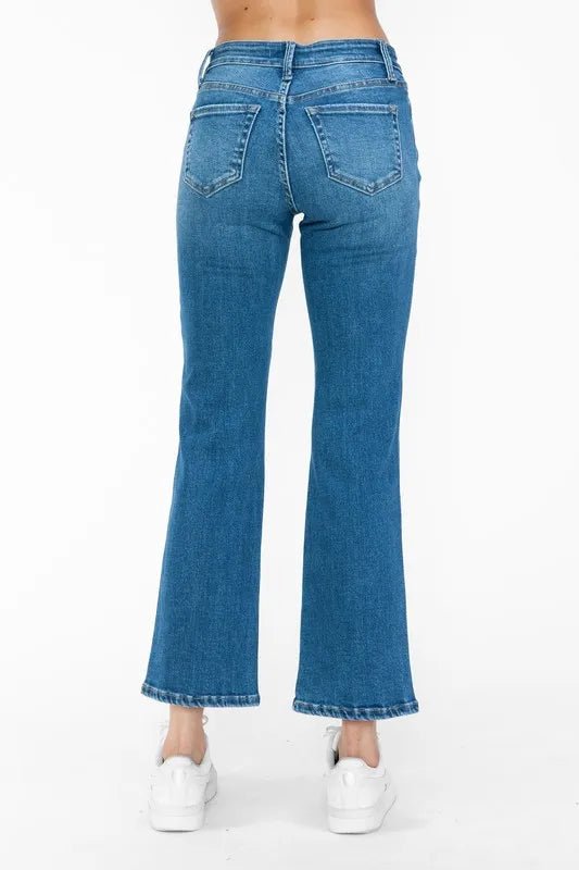 bytos Full Size Cat's Whiskers Mid Rise Ankle Jeans - PBNJ FASHIONS