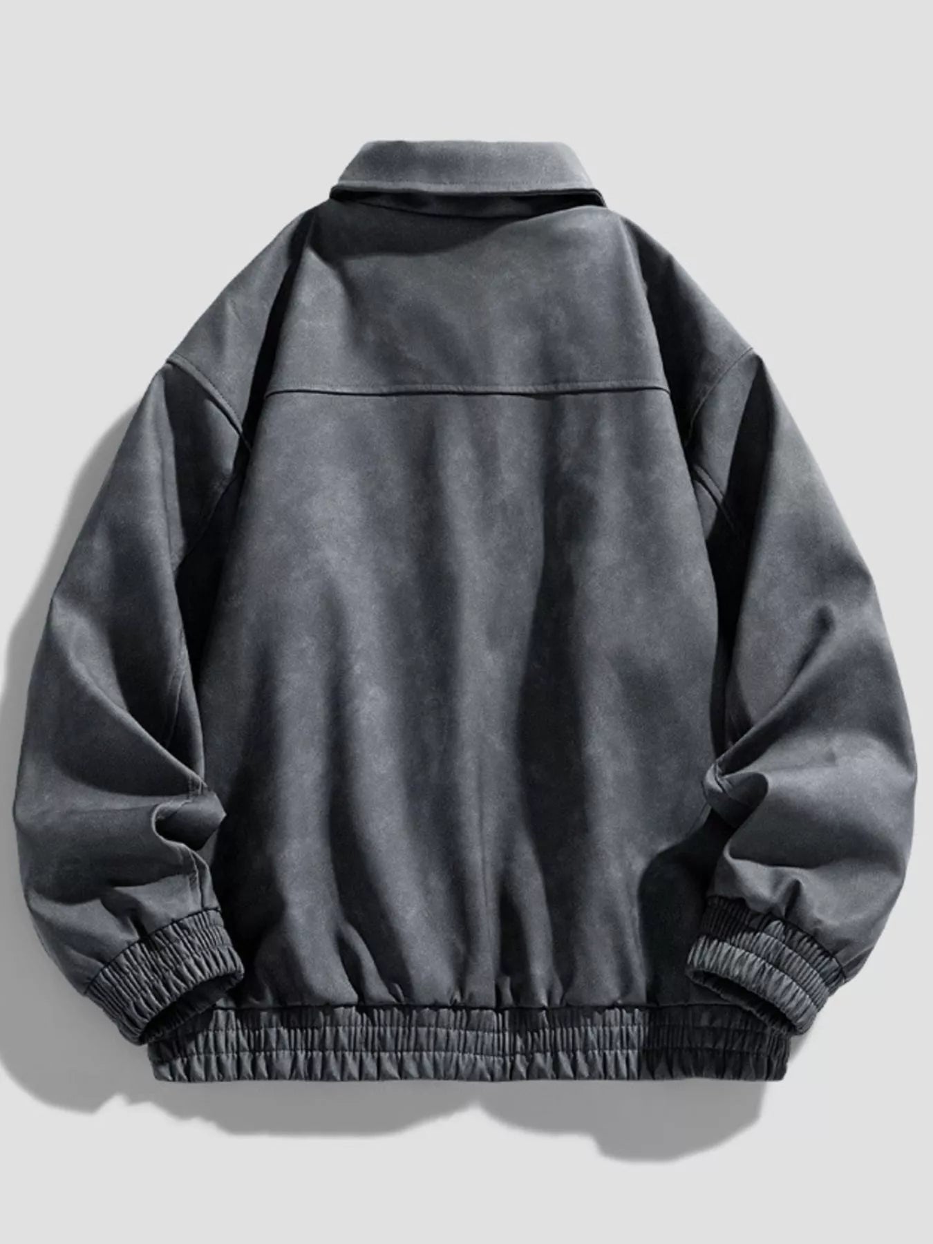 Men's Plus Size Zip - Up Collared Neck Jacket - PBNJ FASHIONS