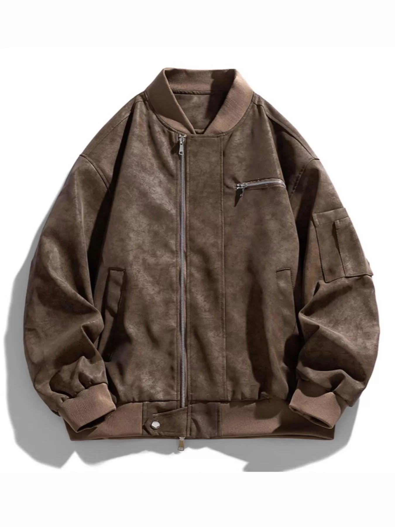 Men's Plus Size Vintage Zip Up Jacket - PBNJ FASHIONS