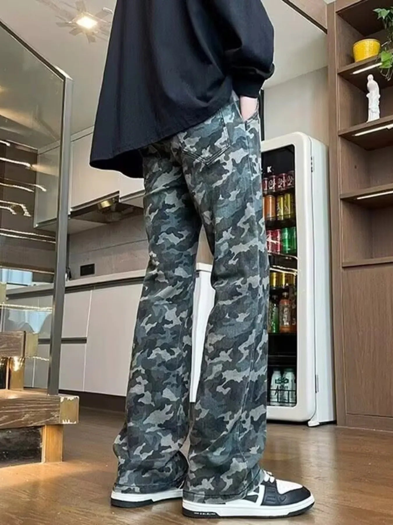 Men's Full Size Camo Print Relaxed Fit Jeans Plus Size - PBNJ FASHIONS