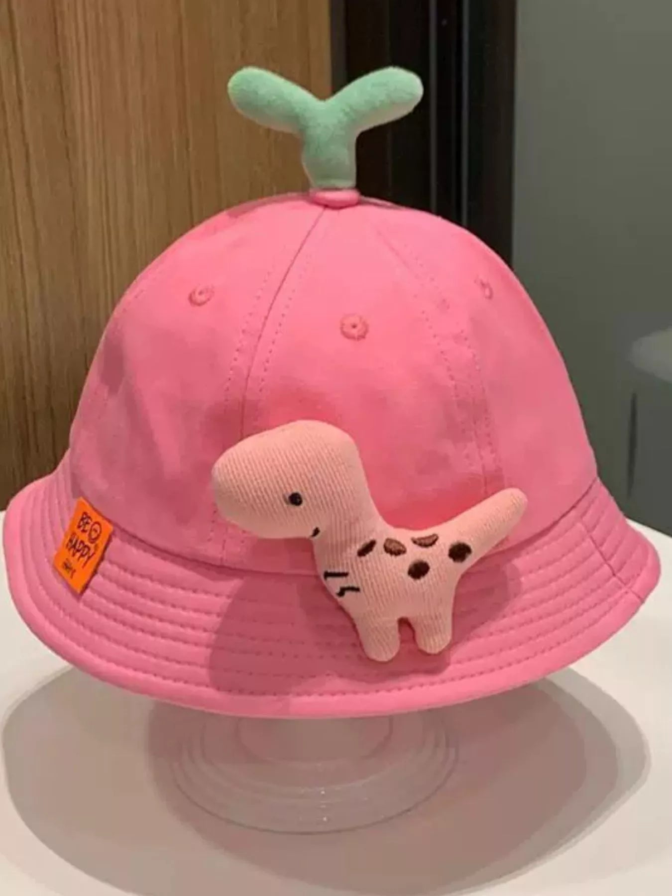 Children's Dinosaur & Sprout Decor Bucket Hat - PBNJ FASHIONS