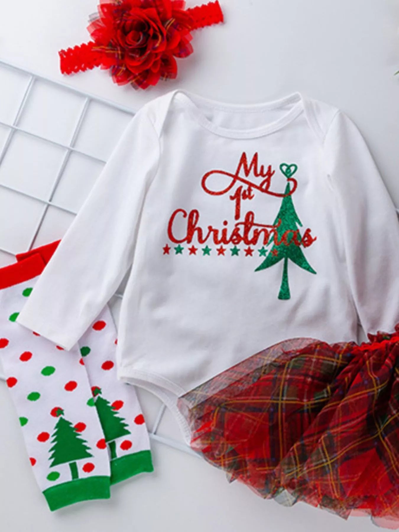 Children's Christmas Santa Baby 4 Piece Outfit Set - PBNJ FASHIONS