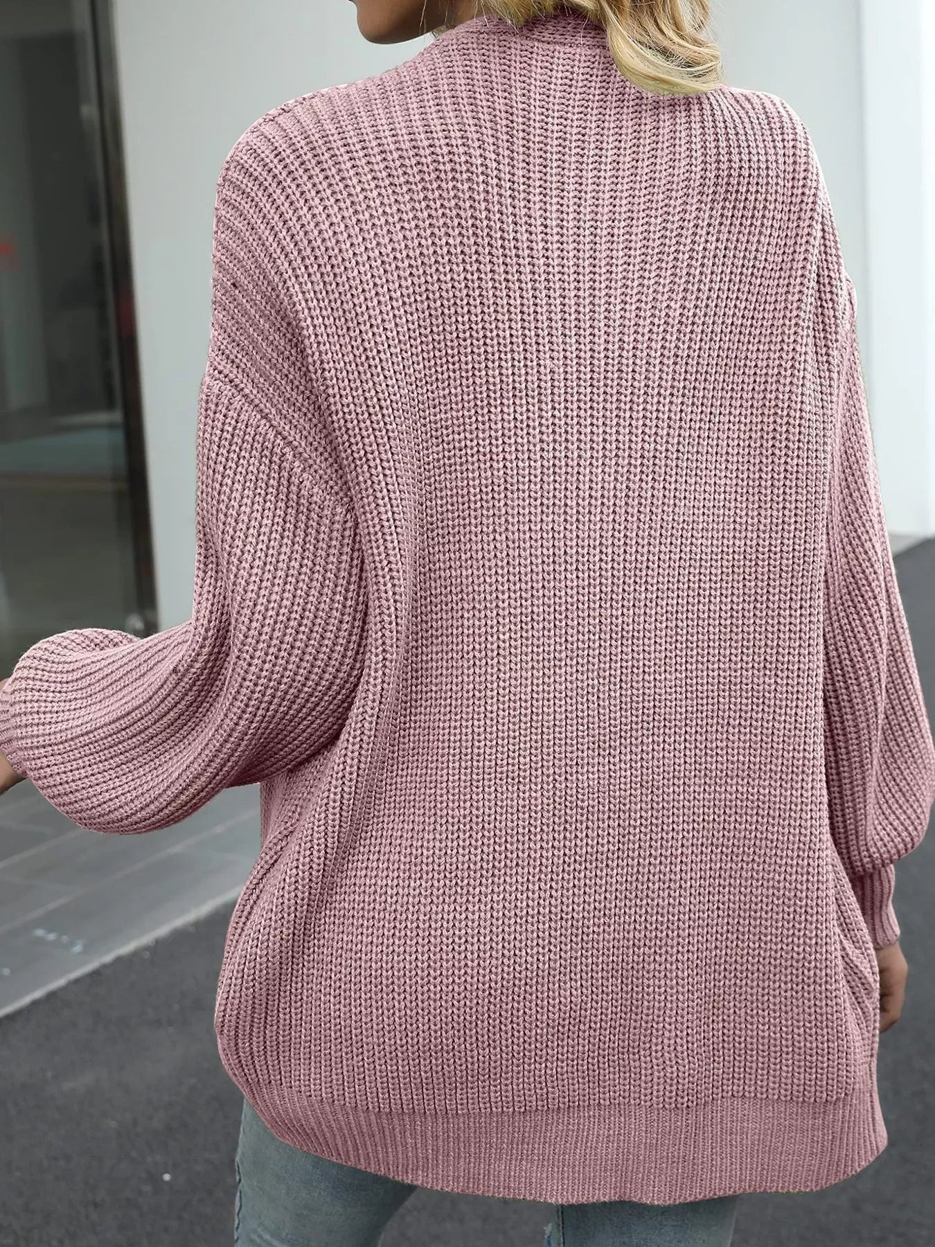 Chunky Knit Open Front Cardigan - PBNJ FASHIONS