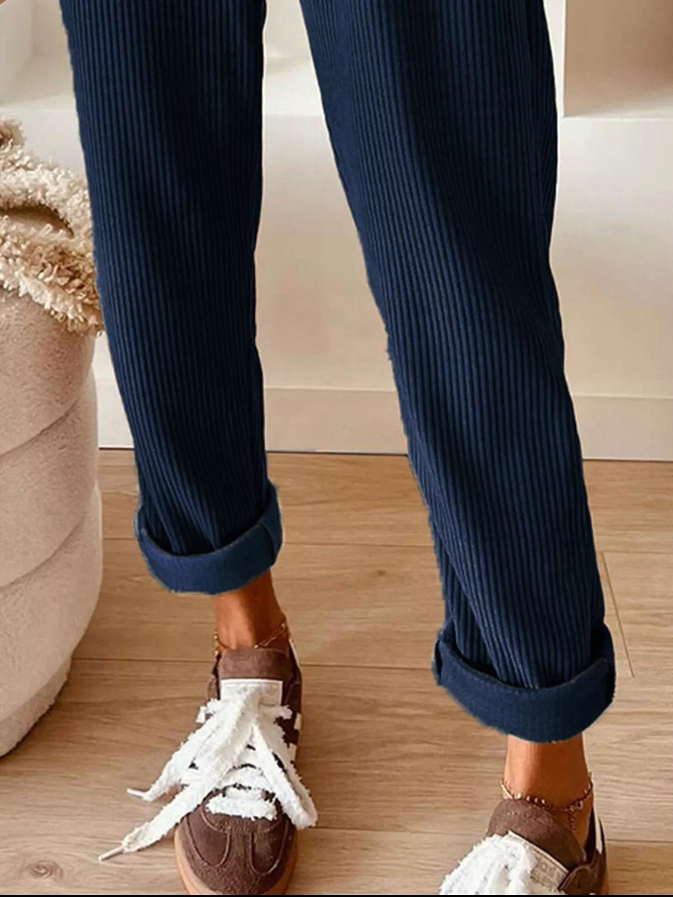 Casual Corduroy Drawstring Waist Pants - PBNJ FASHIONS