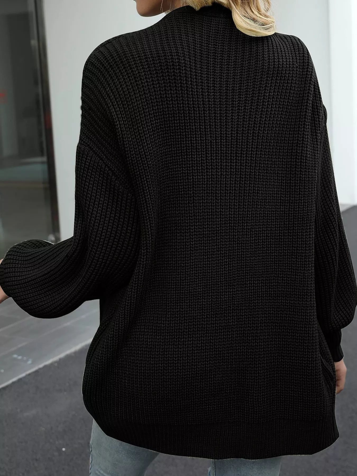 Chunky Knit Open Front Cardigan - PBNJ FASHIONS