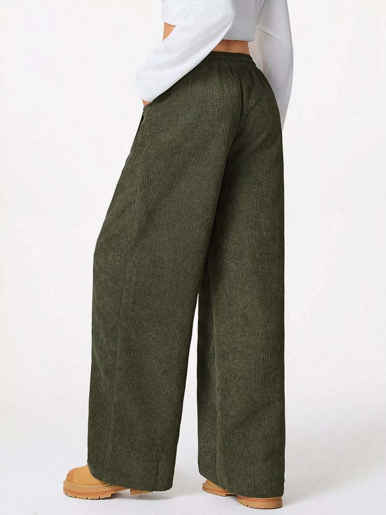 Casual Corduroy Wide Leg Pants - PBNJ FASHIONS