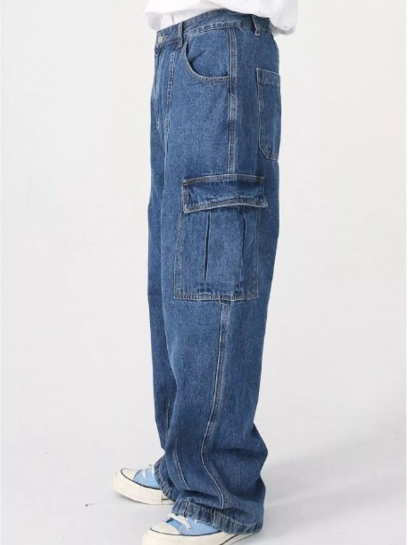 Men's Full Size Relaxed Fit Cargo Jeans Plus Size - PBNJ FASHIONS
