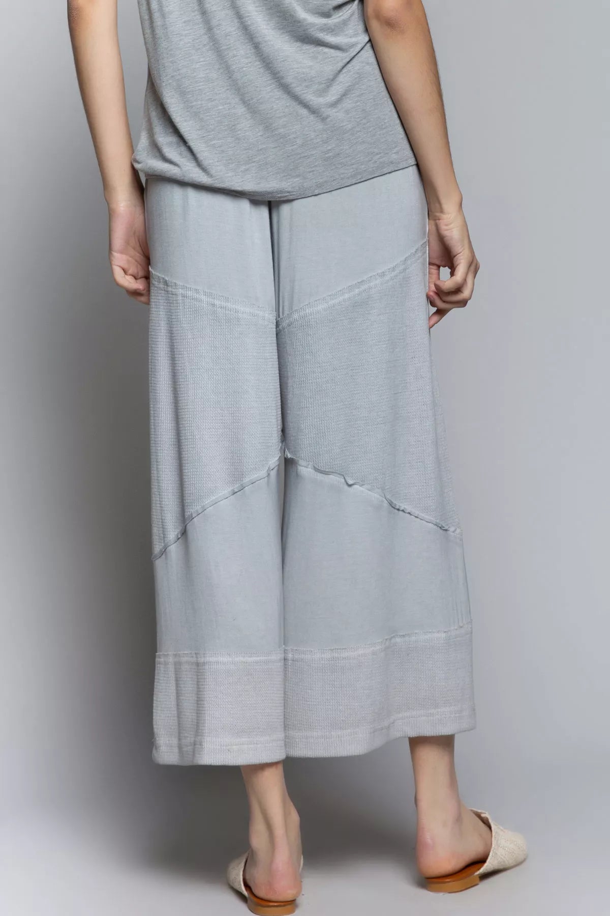 POL Elastic Waistband Wide Leg Pants with Drawstring - PBNJ FASHIONS