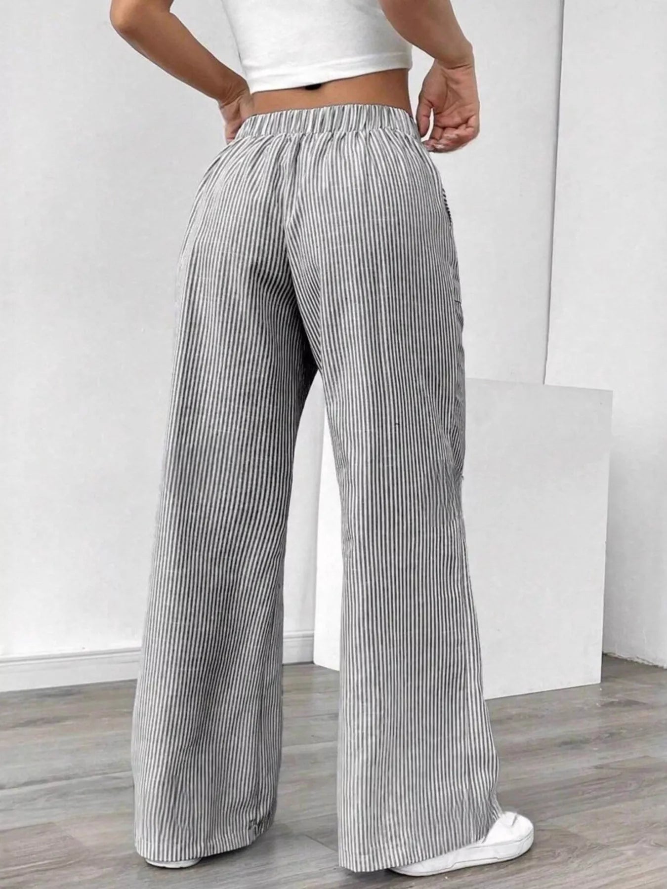 Striped Wide Leg Pants - PBNJ FASHIONS