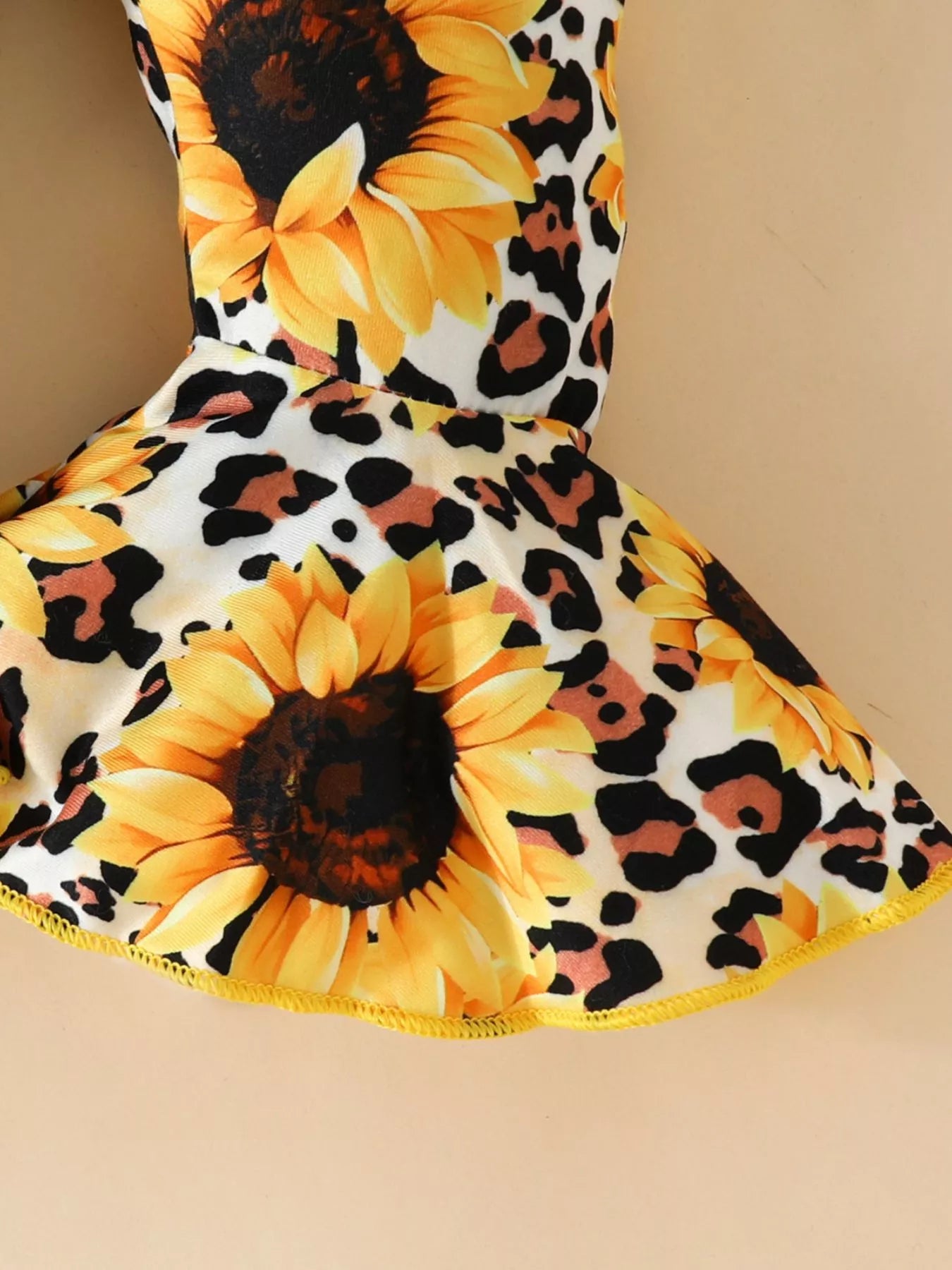 Children's Ruffled Bodysuit and Sunflower Pants Set - PBNJ FASHIONS