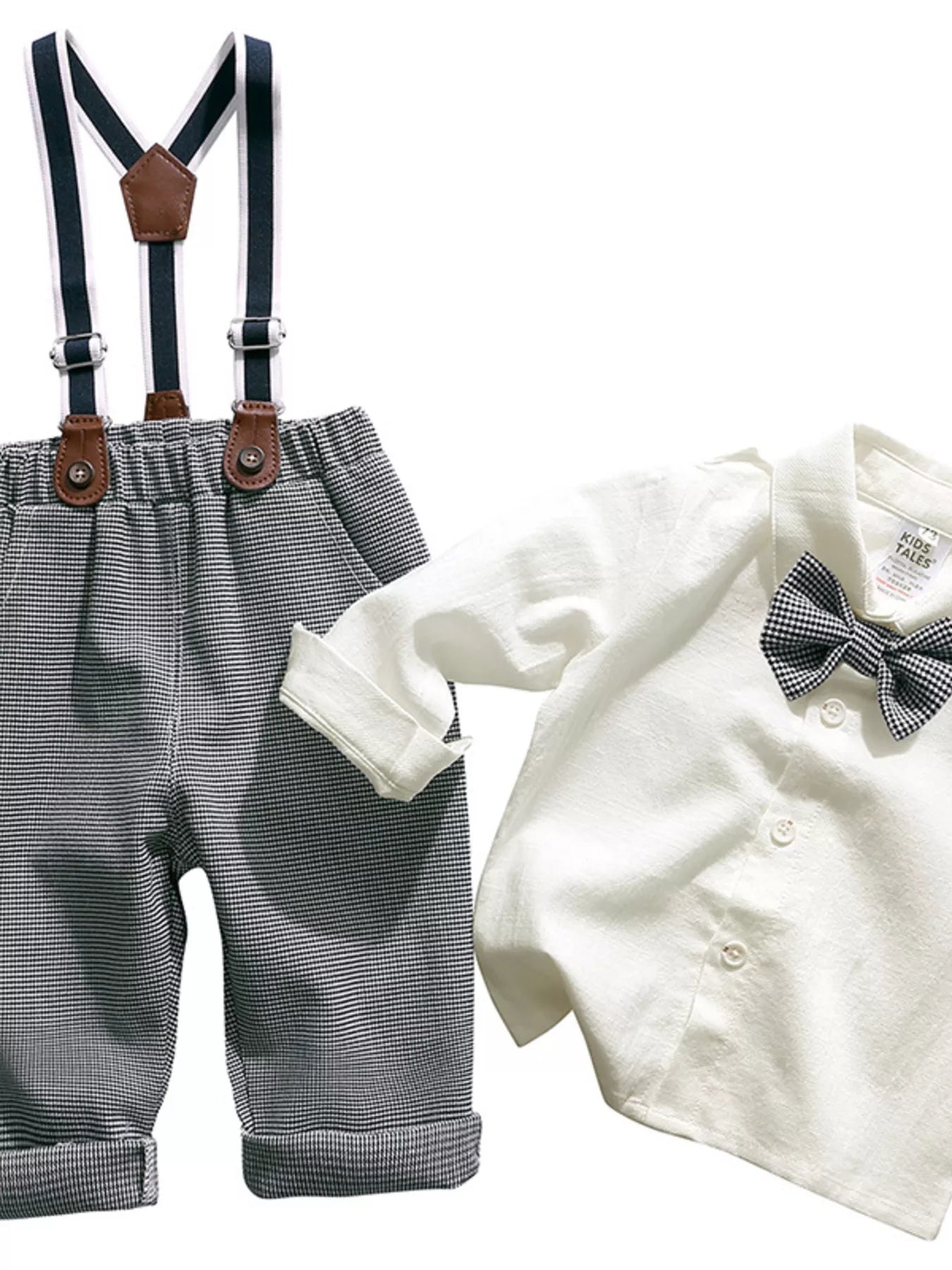 Children's Button Up Shirt and Overall Set - PBNJ FASHIONS
