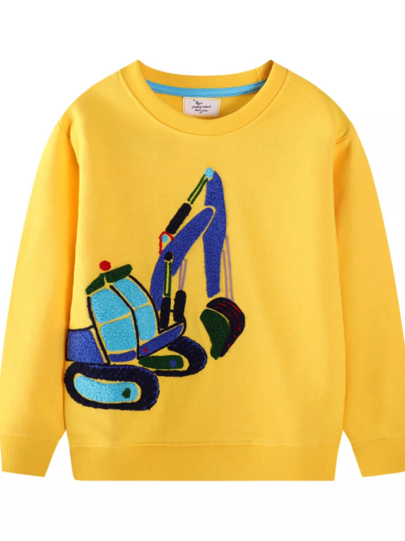 Children's Excavator Round Neck Sweatshirt - PBNJ FASHIONS