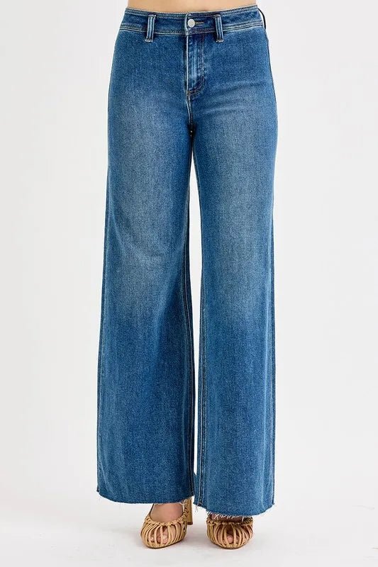 RISEN High - Waisted Wide Leg Jeans - PBNJ FASHIONS
