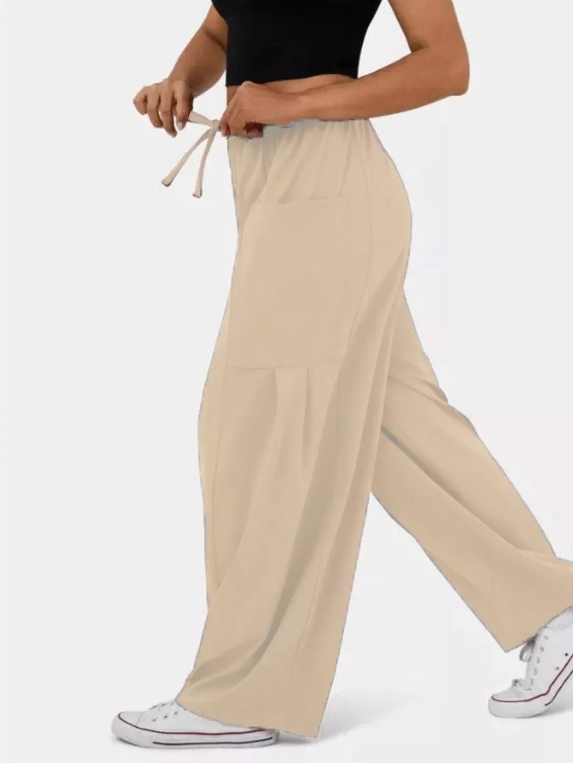 Relaxed Fit Drawstring Pants - PBNJ FASHIONS