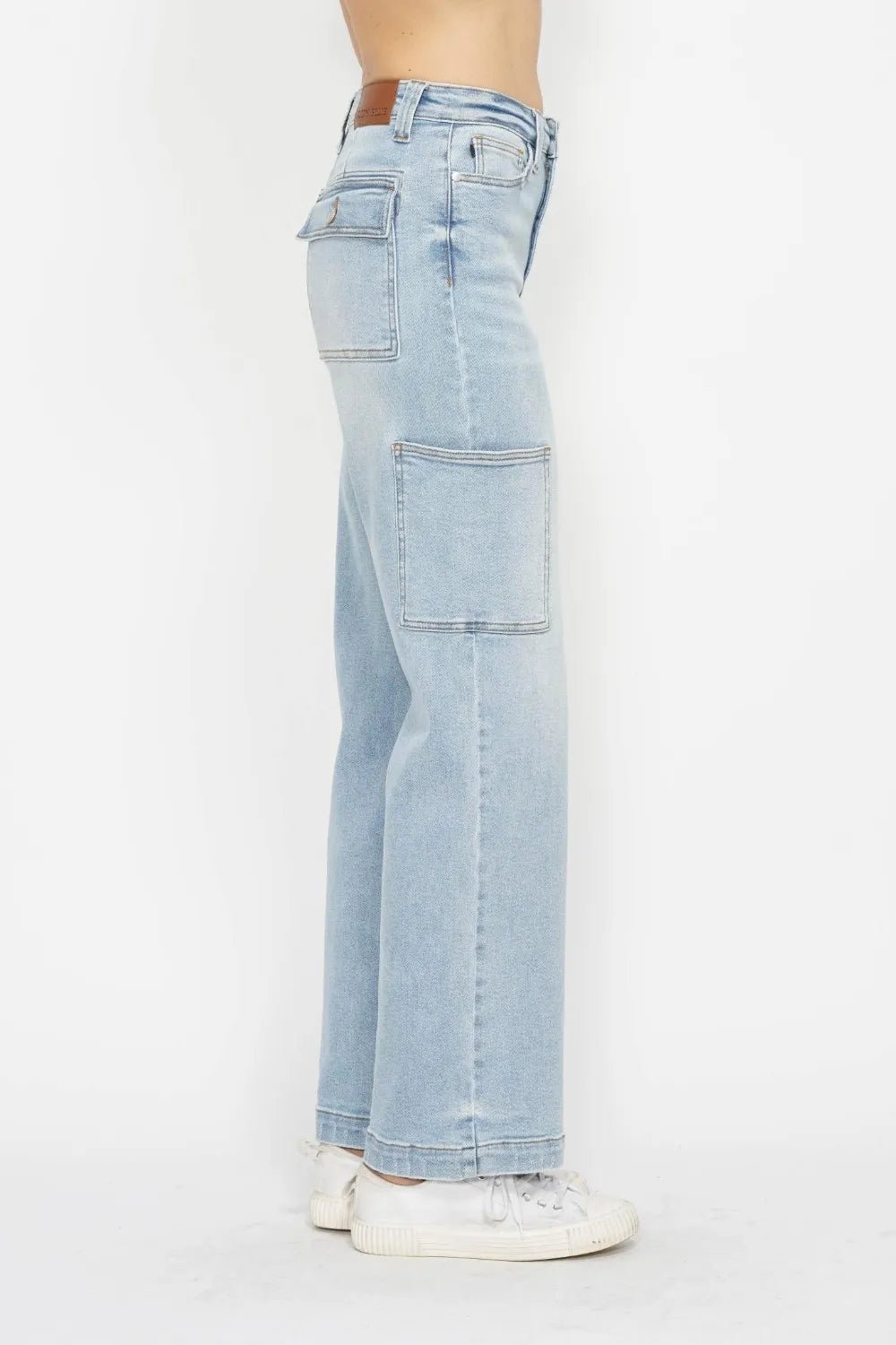 Judy Blue Full Size High Waist Straight Cargo Jeans - PBNJ FASHIONS