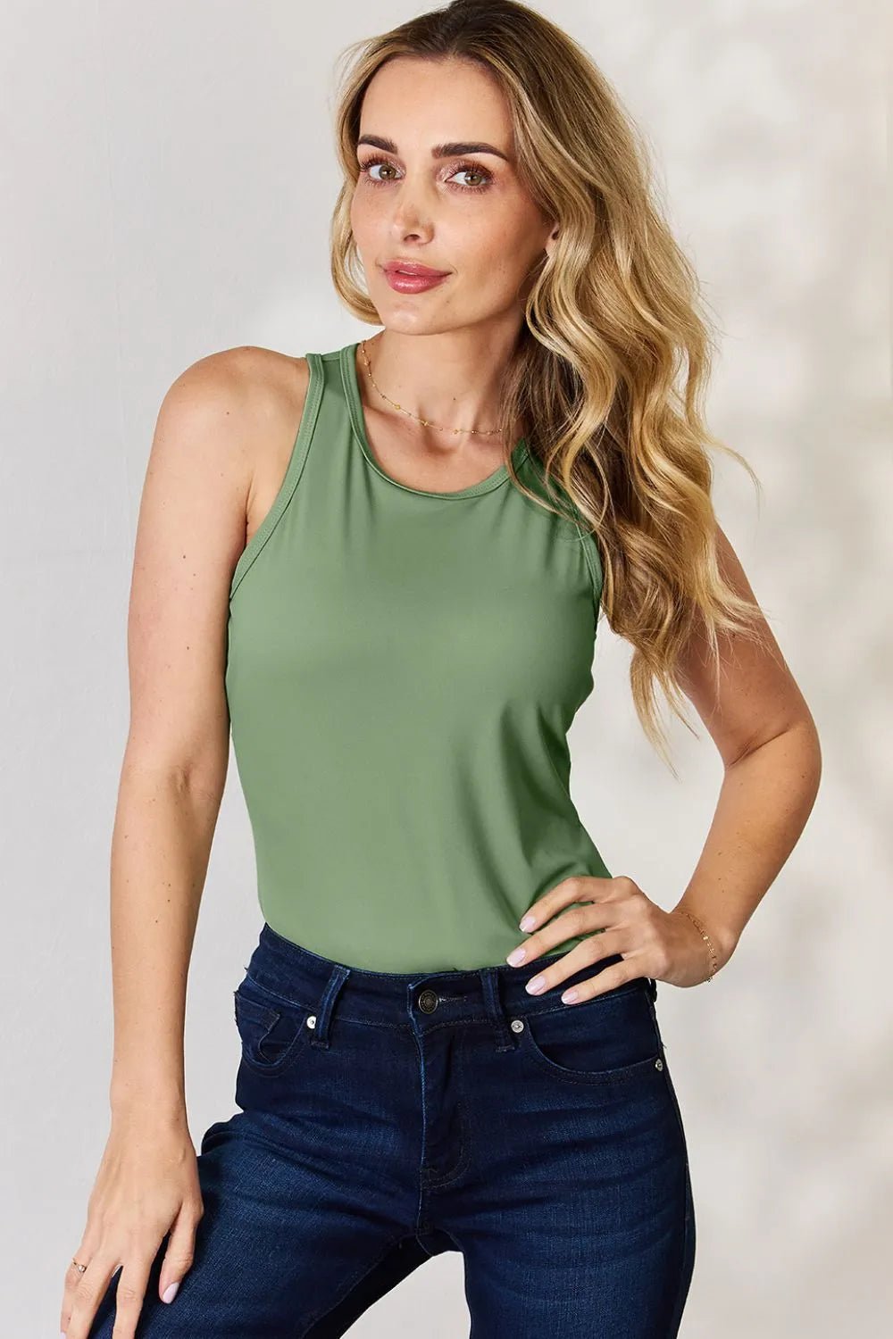 Basic Bae Full Size Round Neck Racerback Tank - PBNJ FASHIONS