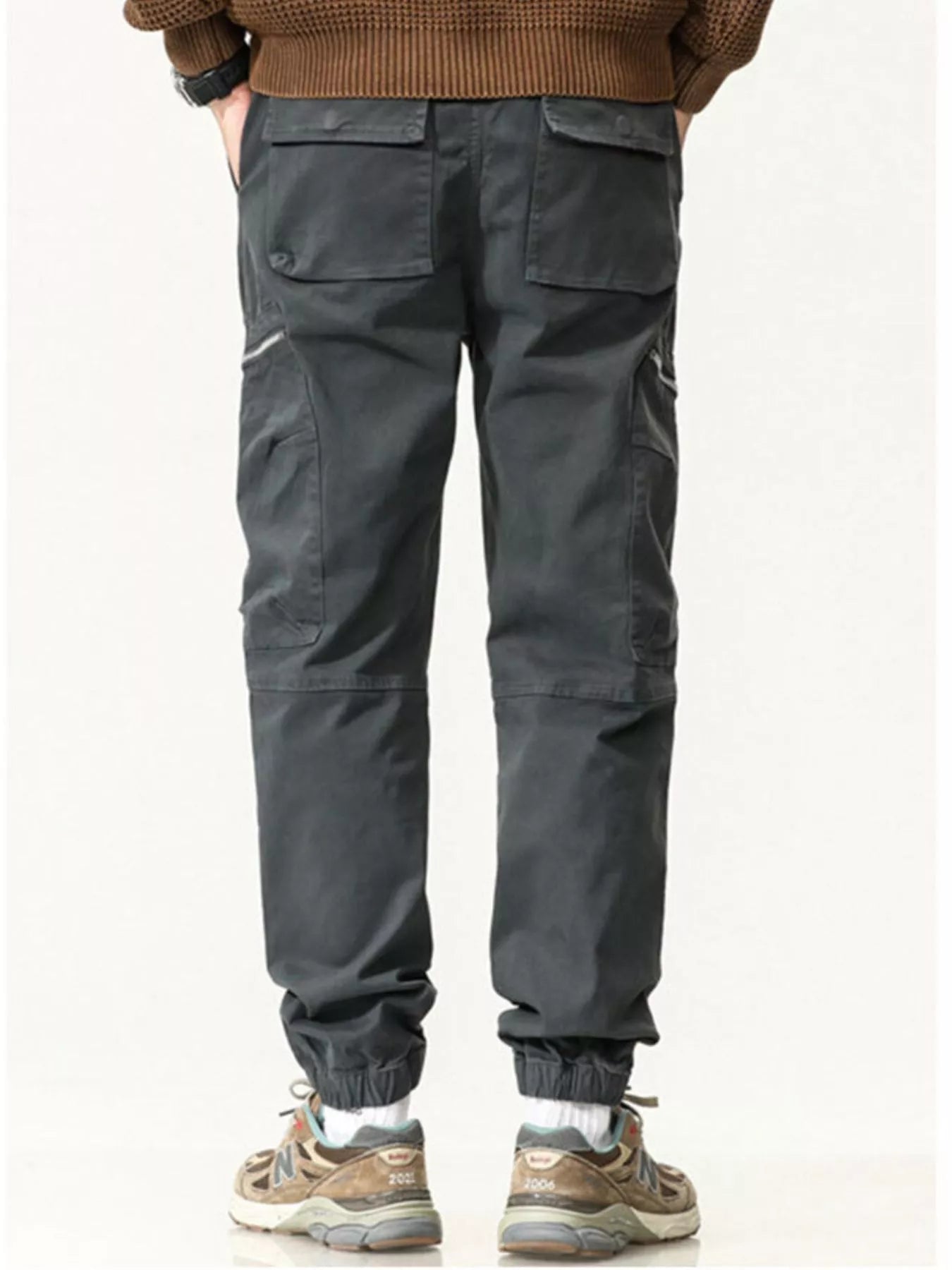 Men's Full Size Casual Cargo Pants with Zipper Pocket Plus Size - PBNJ FASHIONS
