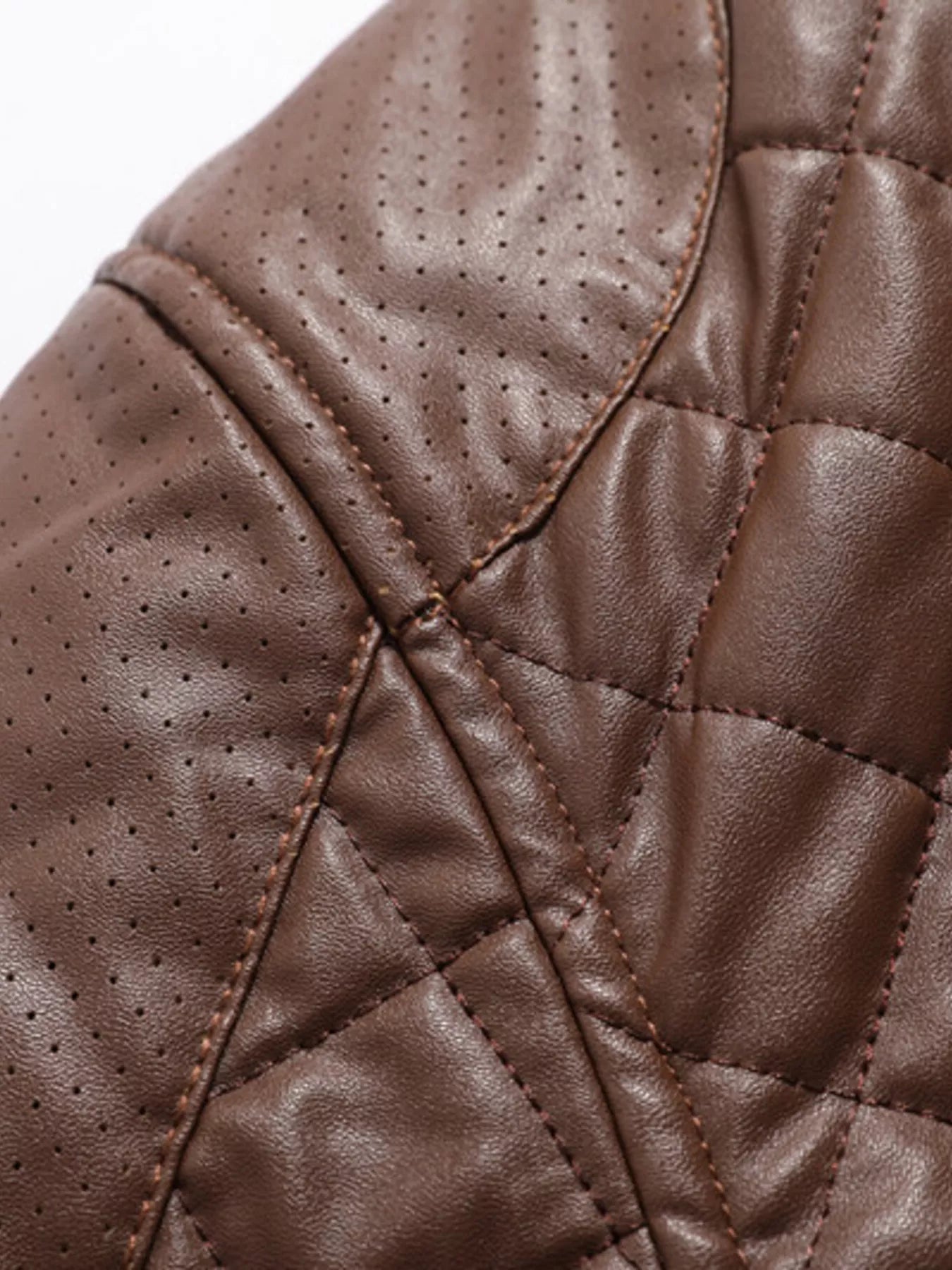 Men's Plus Size Quilted Faux Leather Bomber Jacket - PBNJ FASHIONS