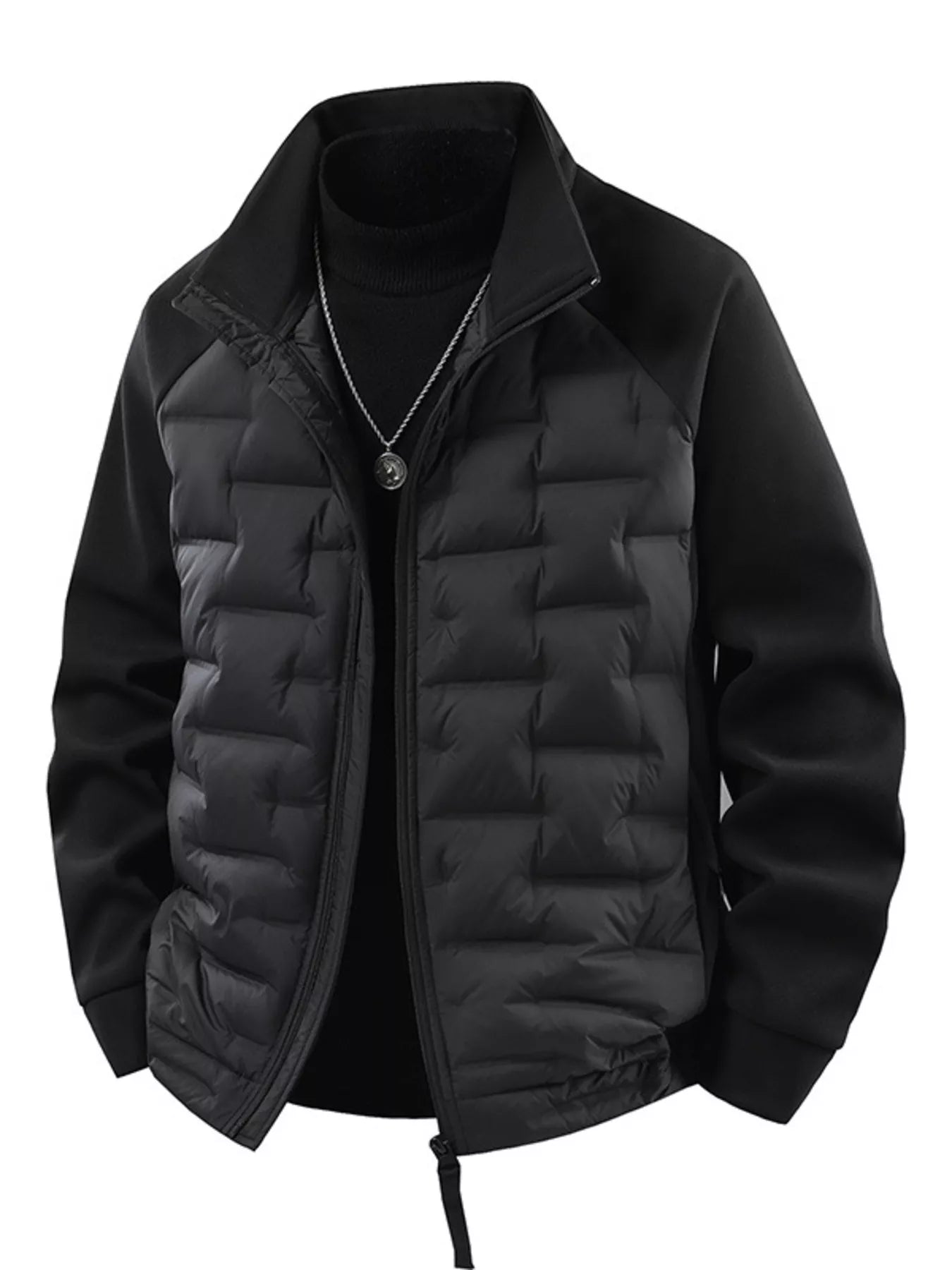 Men's Plus Size Lightweight Padded Stand Collar Jacket - PBNJ FASHIONS