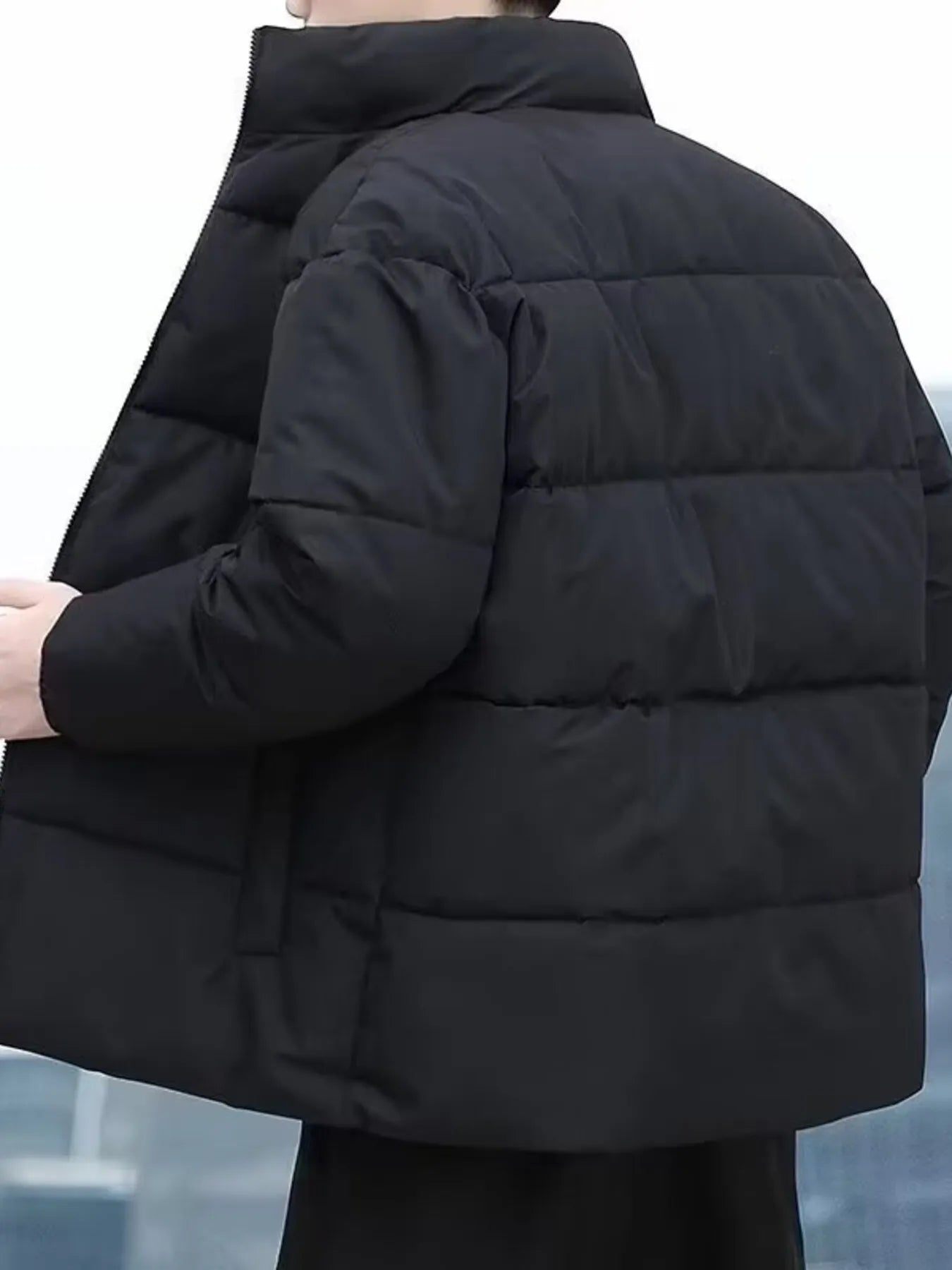 Men's Plus Size Quilted Zip Up Winter Coat - PBNJ FASHIONS