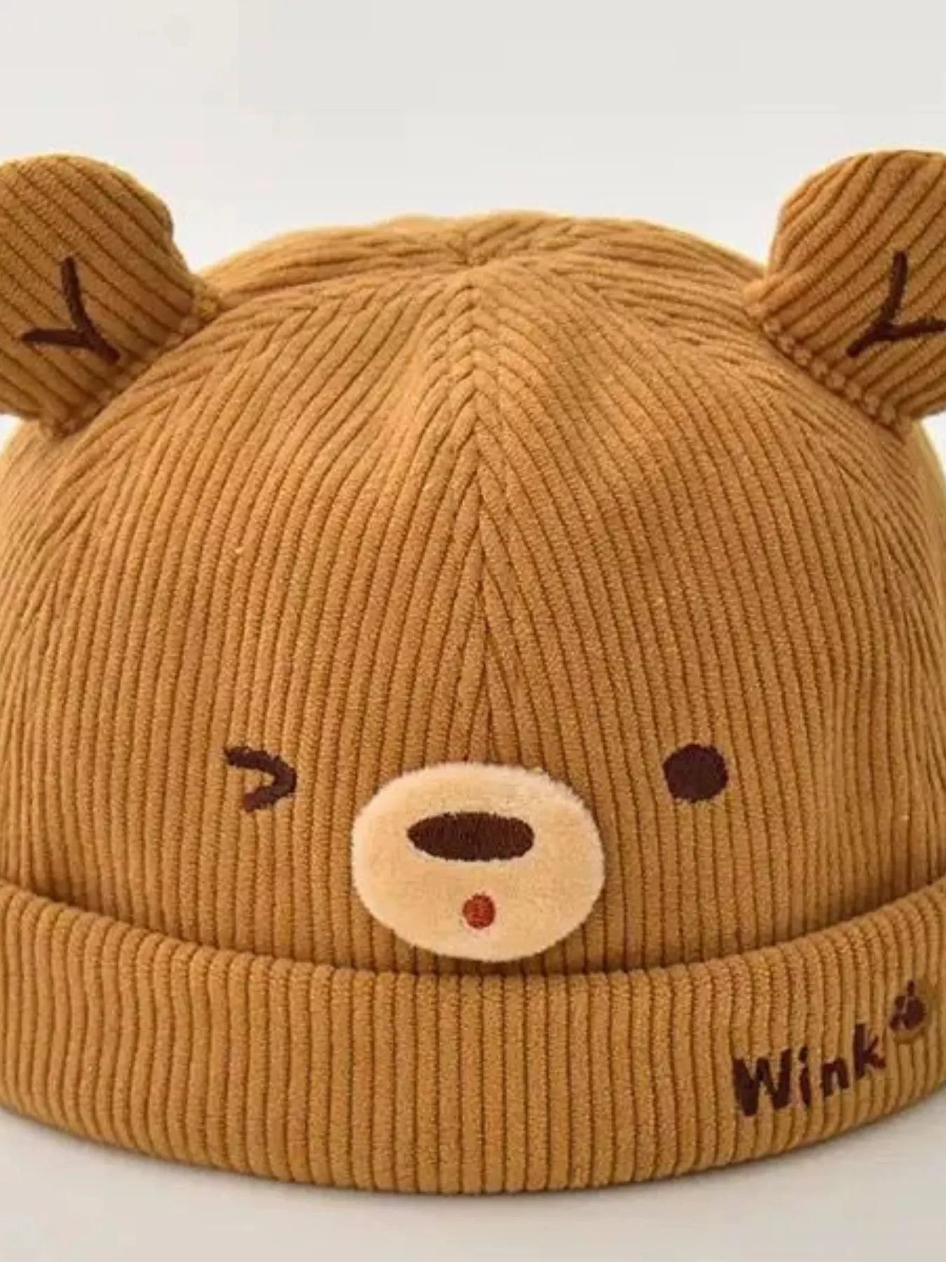 Children's Bear Ear Corduroy Hat - PBNJ FASHIONS