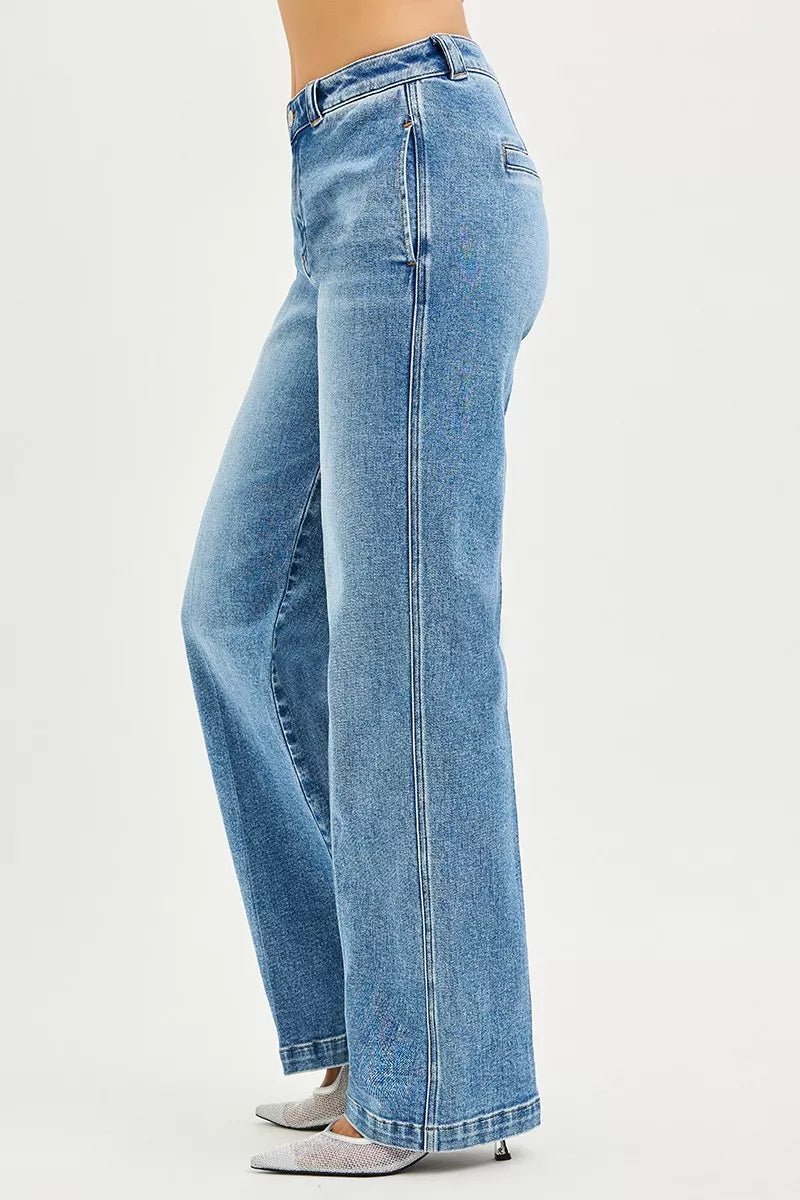 RISEN Slouchy Straight Jeans - PBNJ FASHIONS
