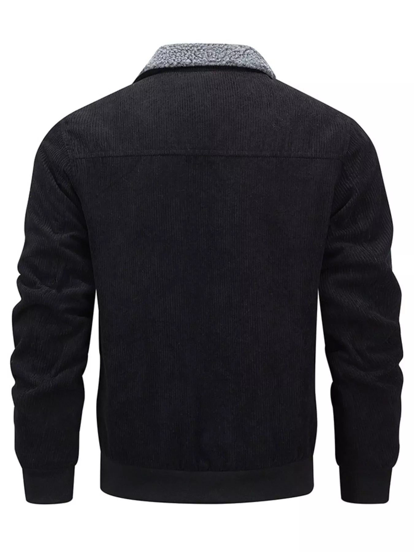 Men's Plus Size Corduroy Sherpa Lined Winter Coat - PBNJ FASHIONS