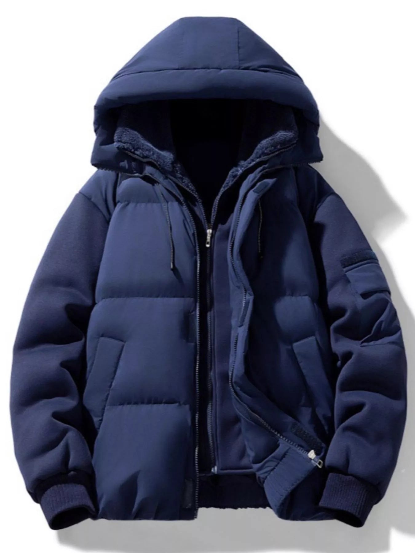 Men's Plus Size Warm Hooded Padded Puffer Jacket - PBNJ FASHIONS