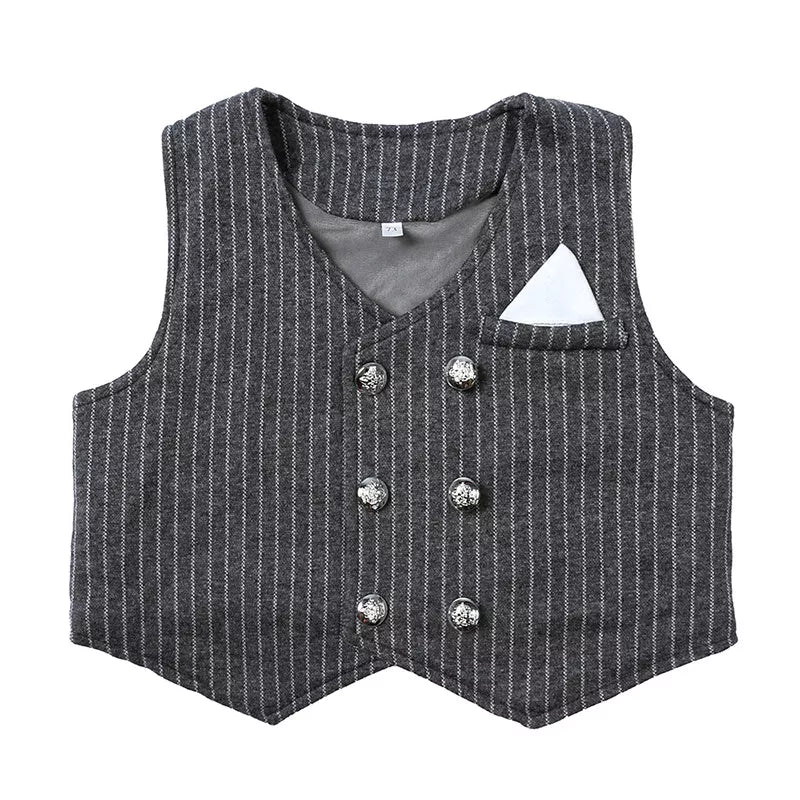 Children's Striped Vest and Pants Suit Set - PBNJ FASHIONS