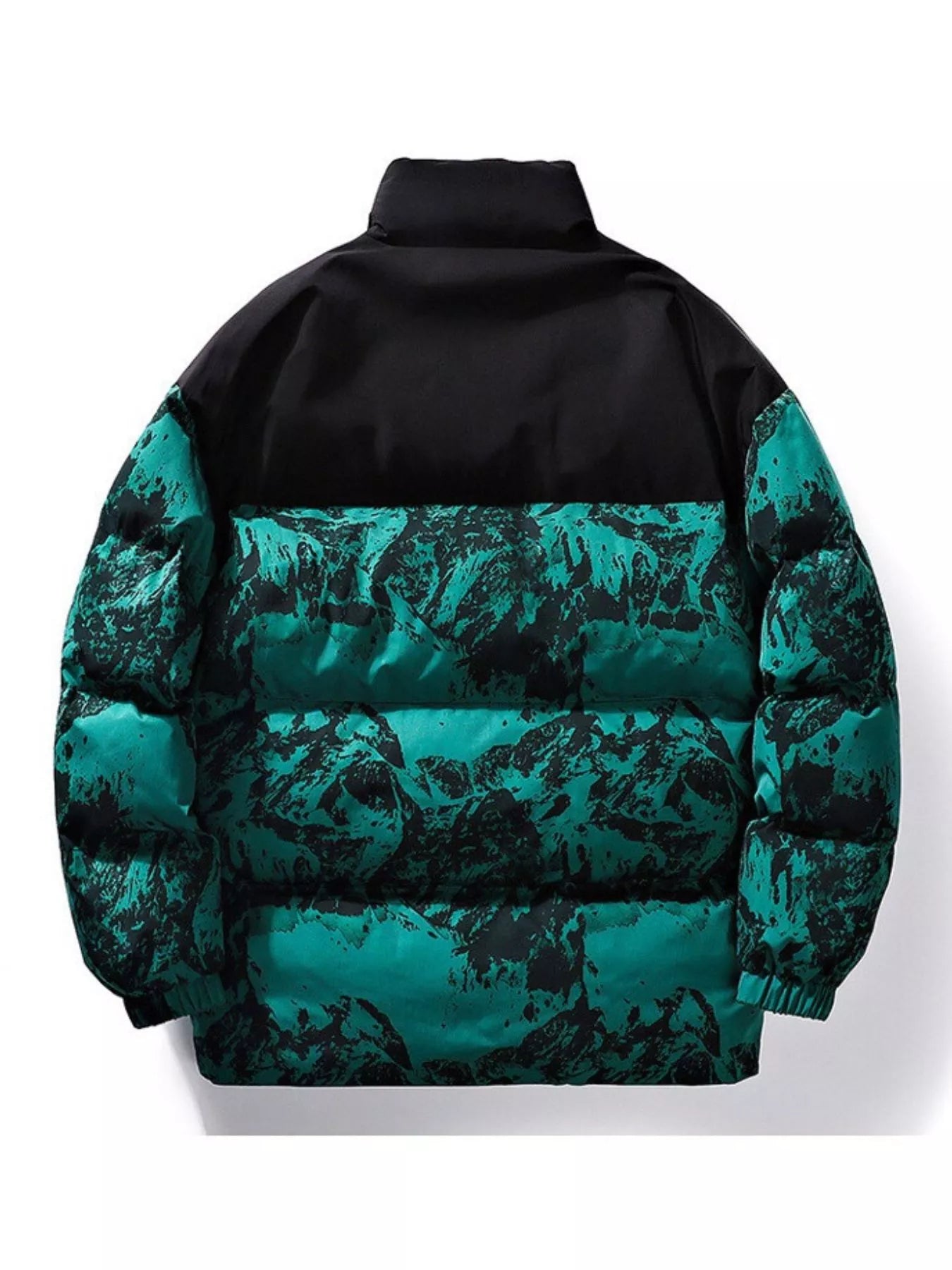 Men's Full Size Printed Padded Winter Coat Plus Size - PBNJ FASHIONS