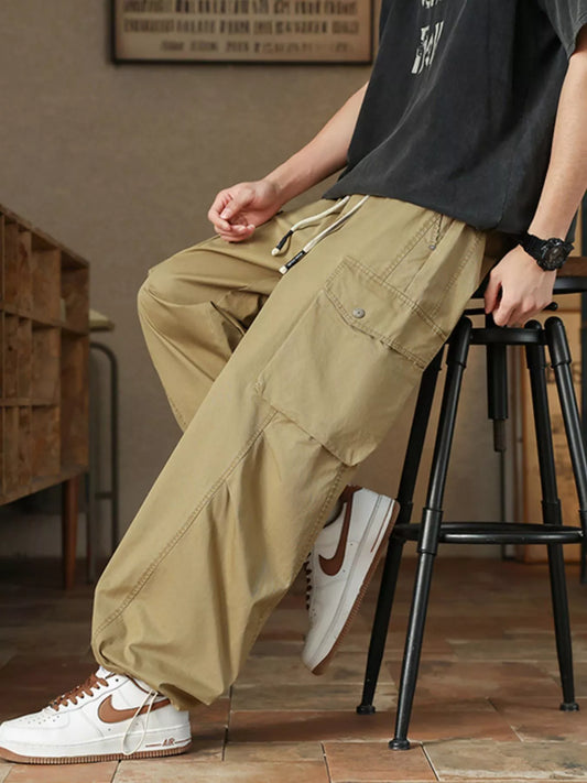 Men's Plus Size Casual Loose Fit Cargo Pants - PBNJ FASHIONS