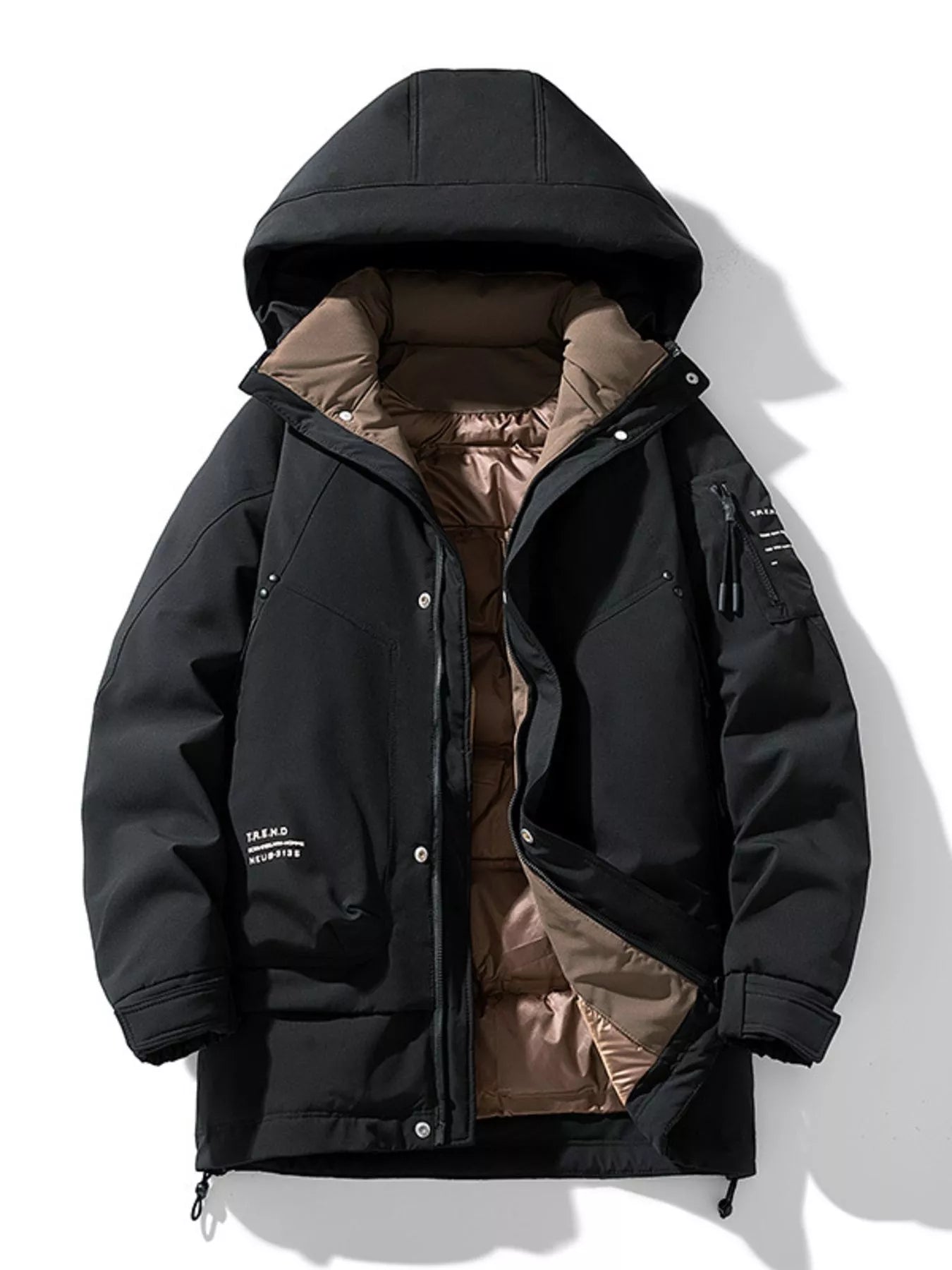 Men's Plus Size Urban Style Hooded Winter Padded Jacket - PBNJ FASHIONS