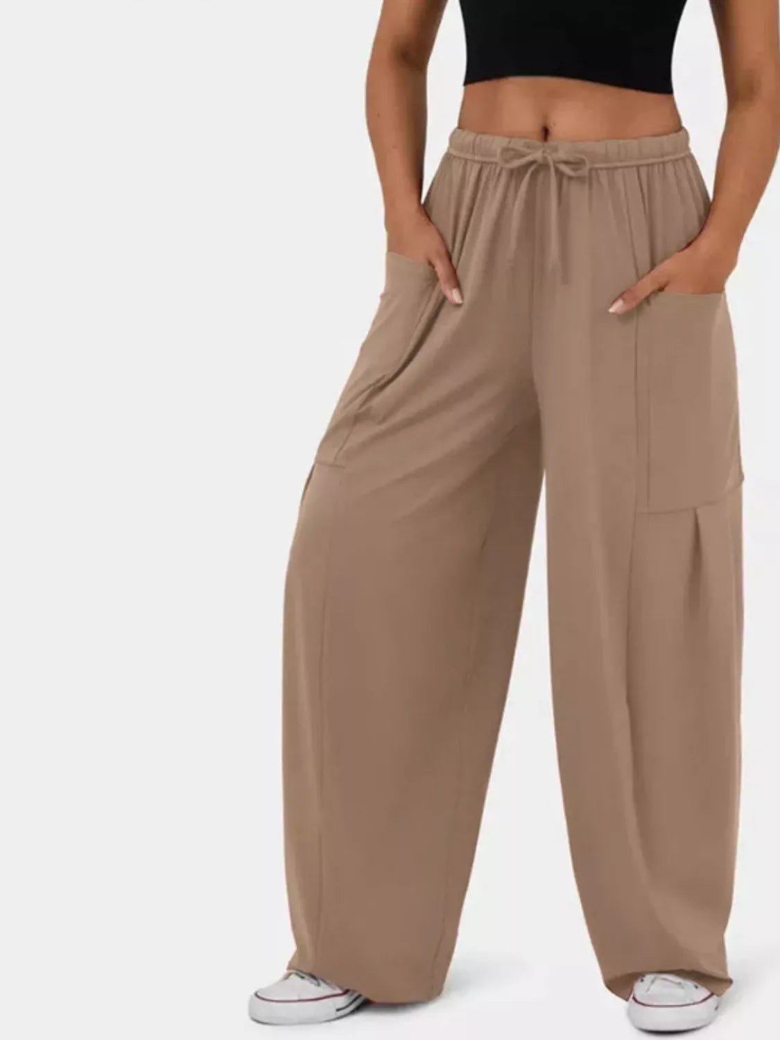 Relaxed Fit Drawstring Pants - PBNJ FASHIONS
