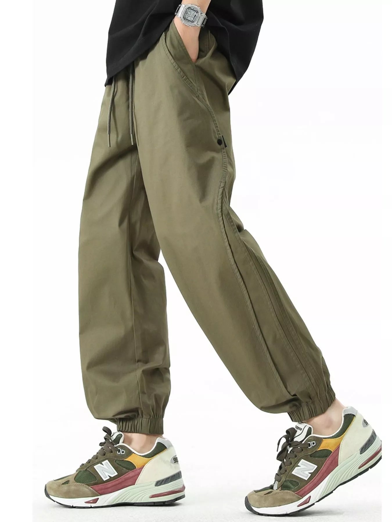 Men's Plus Size Loose Fit Drawstring Casual Pants - PBNJ FASHIONS