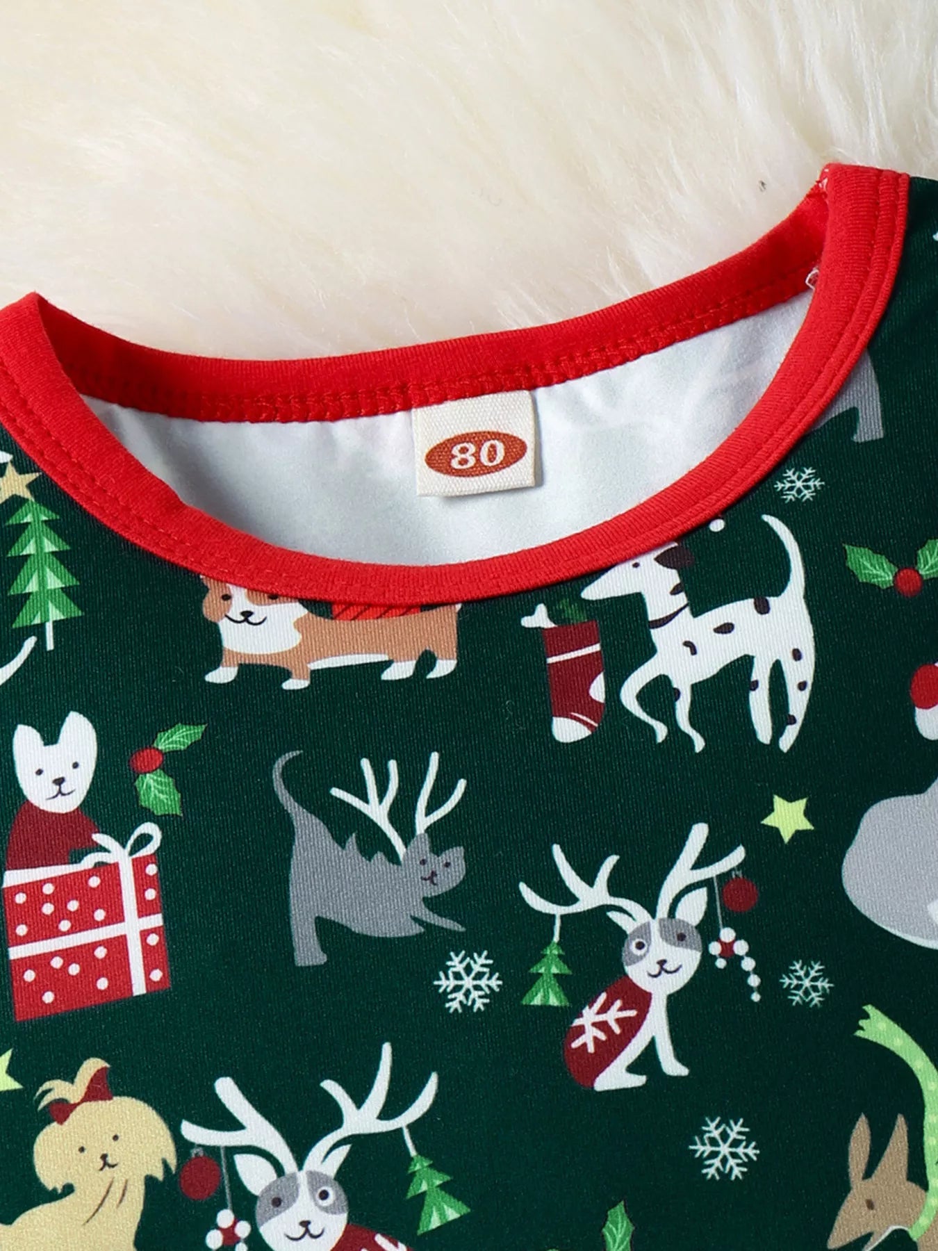 Children's Christmas Print Top and Pants Set - PBNJ FASHIONS
